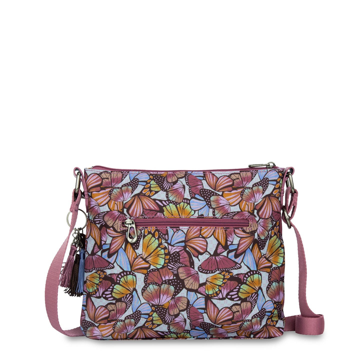 Sakroots Basic Crossbody EcoTwill - |Mulberry Butterfly Bloom|