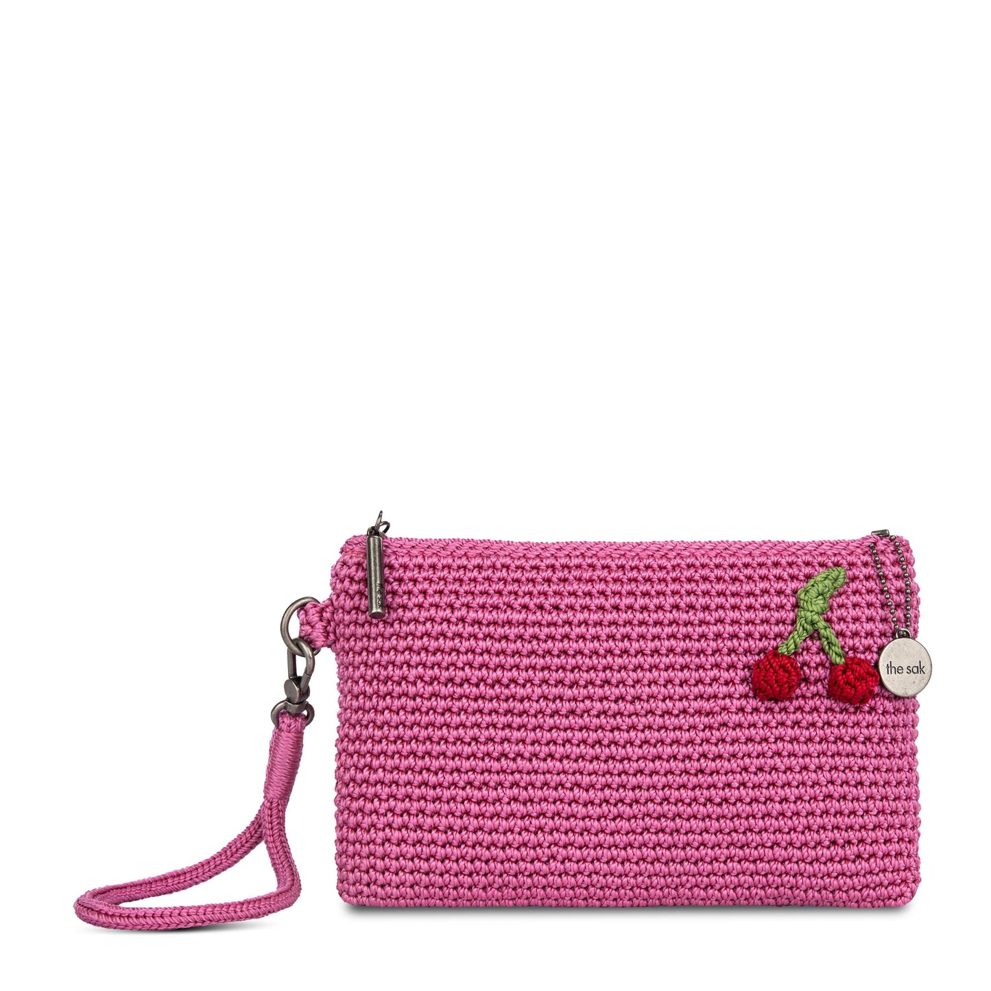 The Sak Vita Wristlet Crochet - |Pink Cherries|