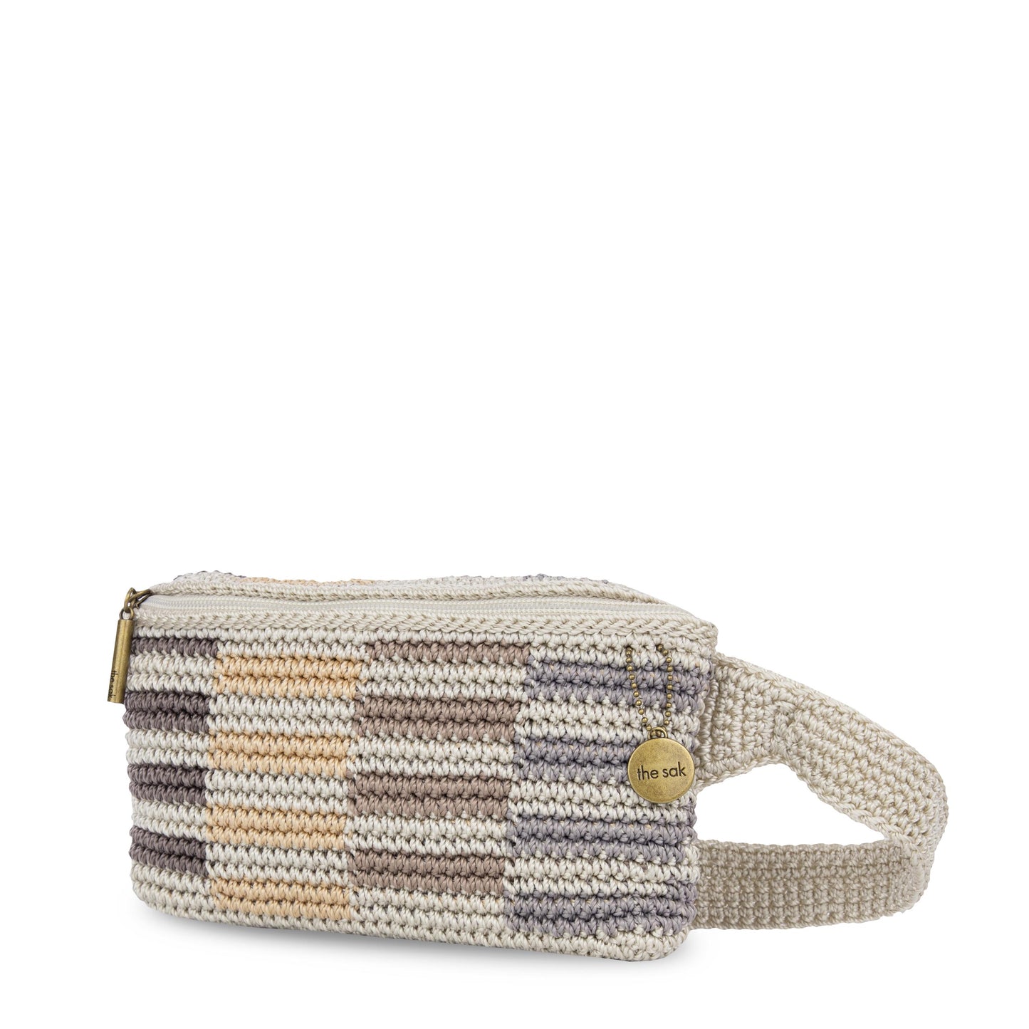 The Sak Caraway Small Belt Bag Crochet - |Serenity Stripe|