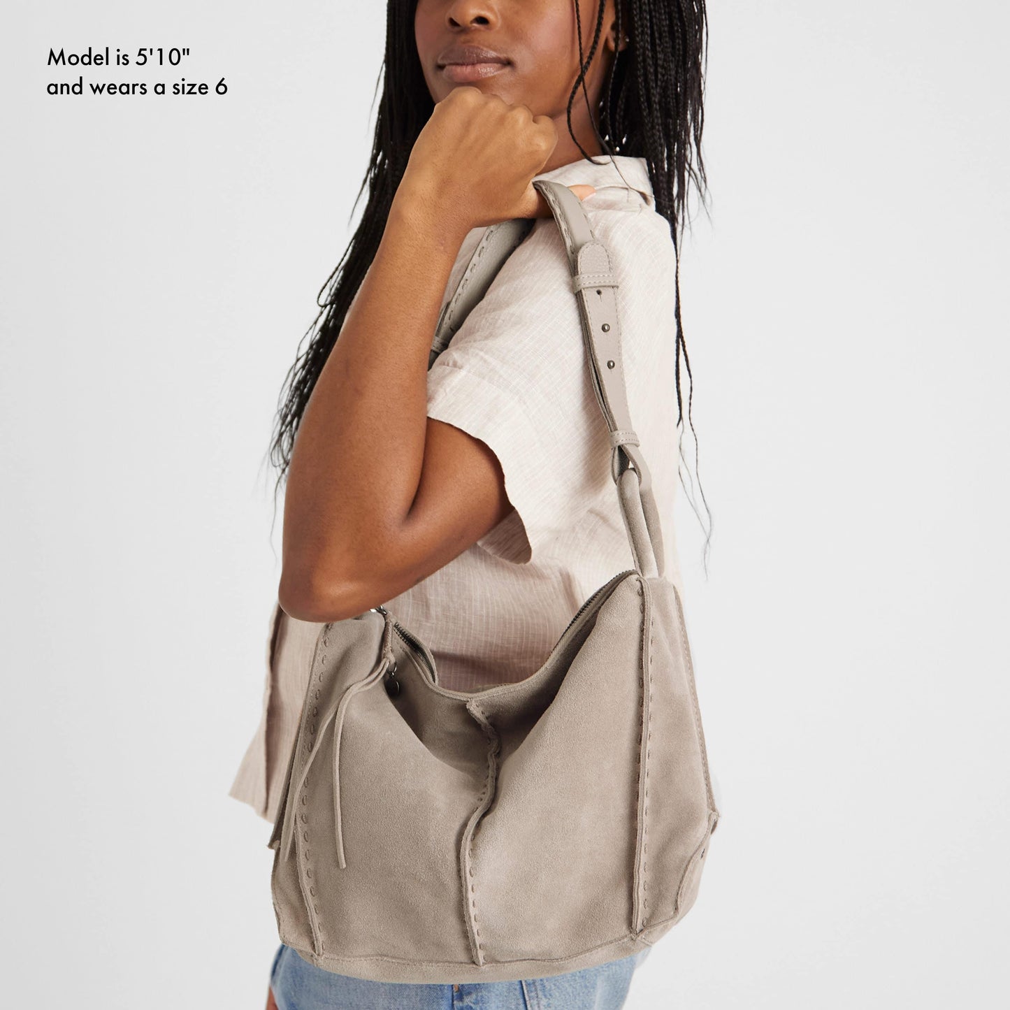 The Sak Los Feliz Slouchy Hobo Leather - |Sand Suede|