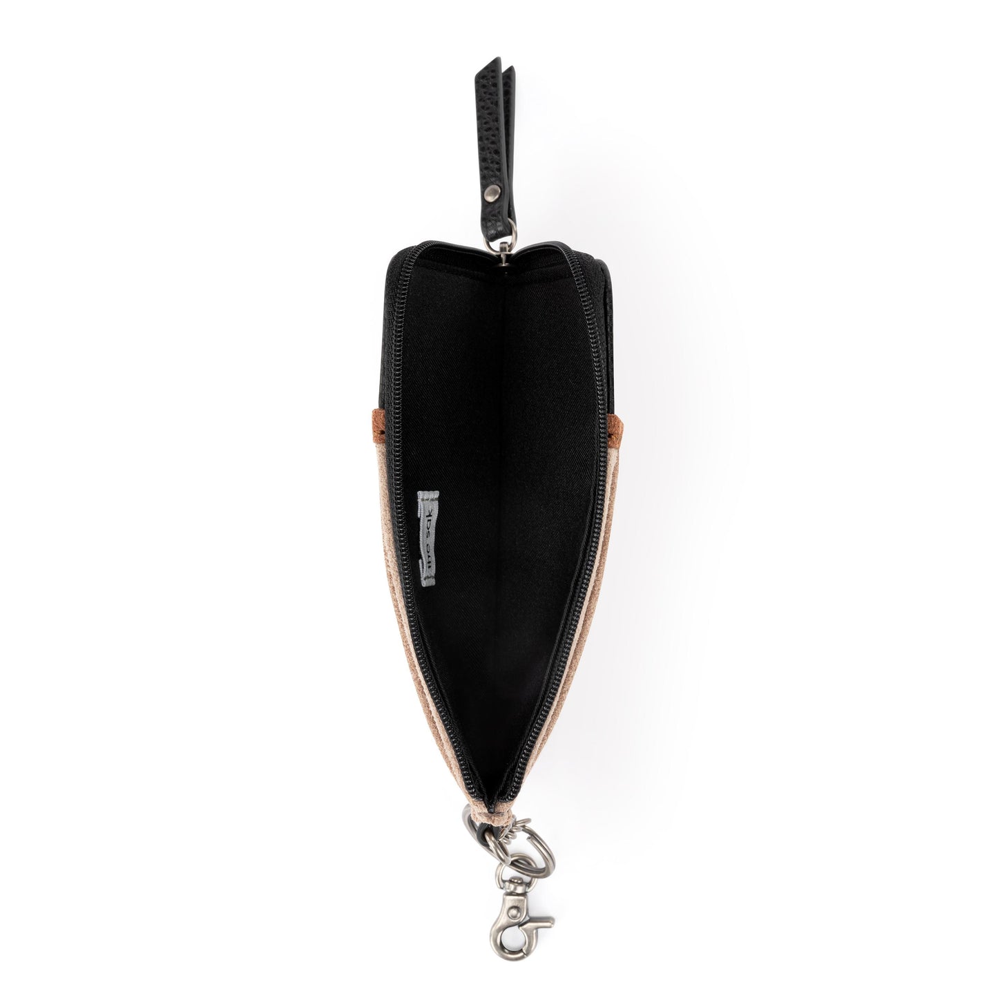 The Sak Iris Card Wallet Leather - |Neutral Suede Block|