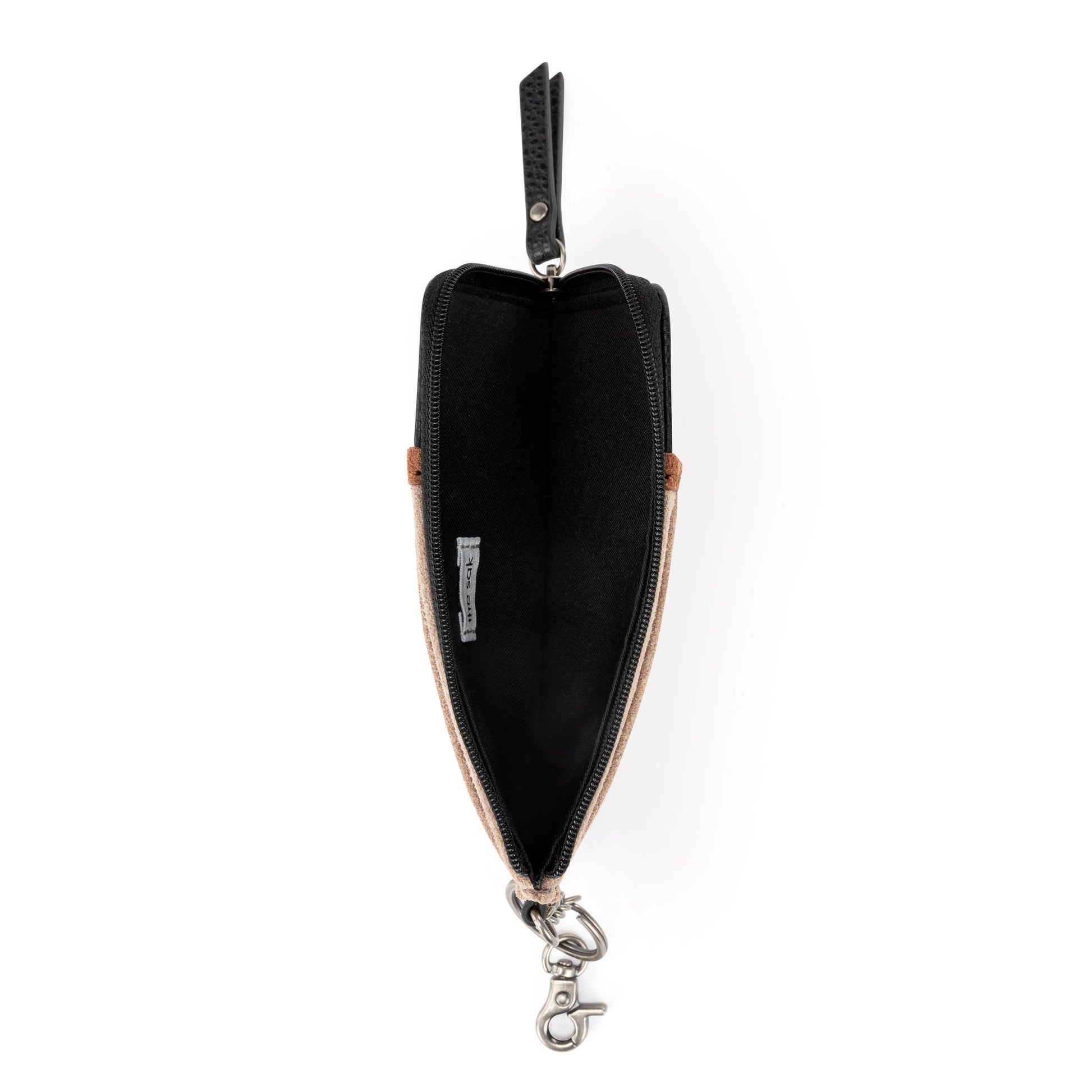 The Sak Iris Card Wallet Leather - |Neutral Suede Block|