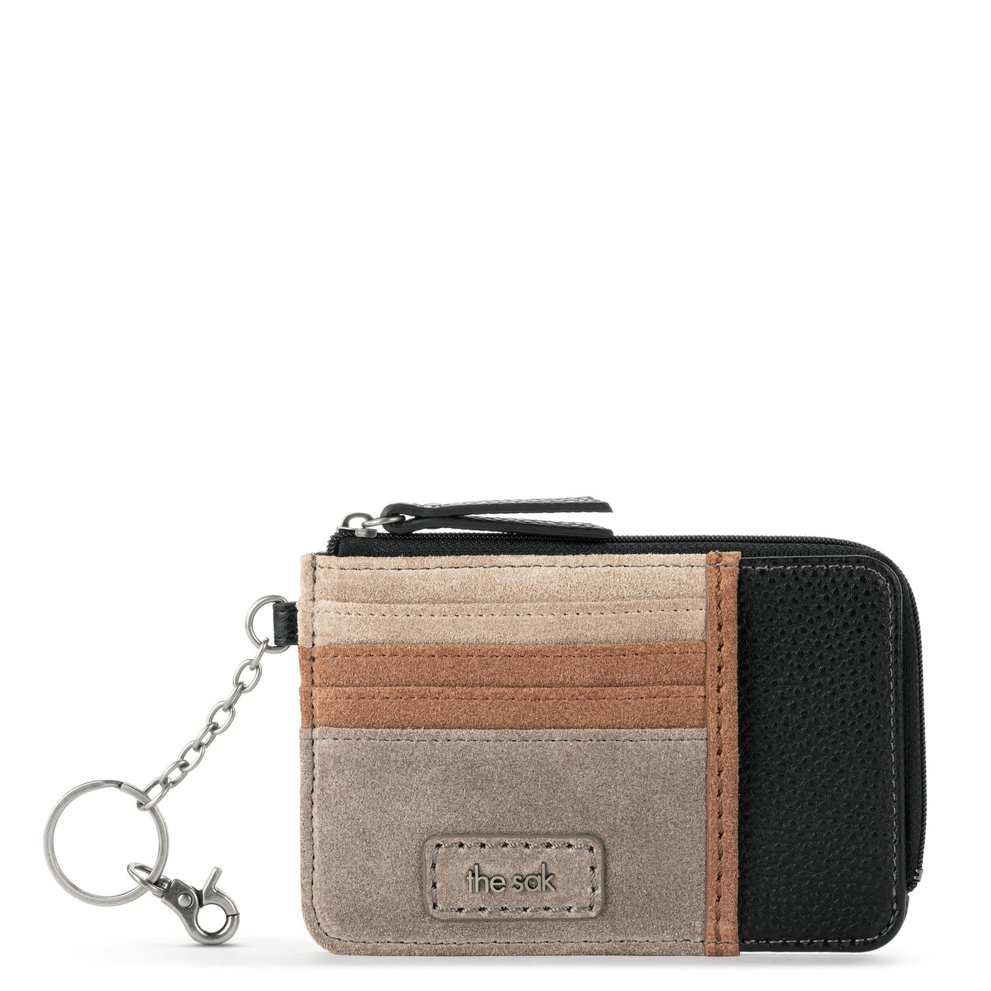 The Sak Iris Card Wallet Leather - |Neutral Suede Block|