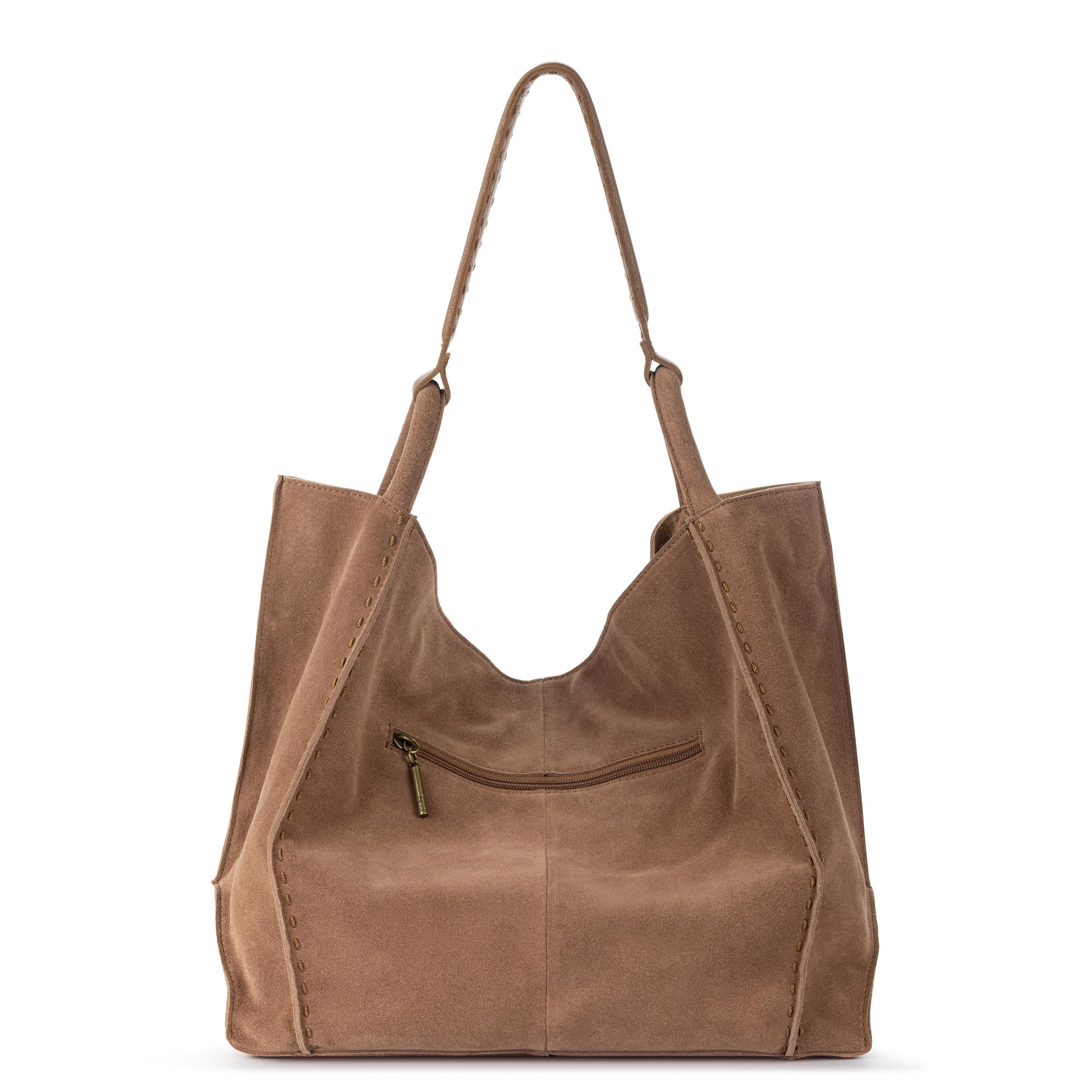 The Sak Los Feliz Slouchy Large Tote Leather - |Tobacco Suede|