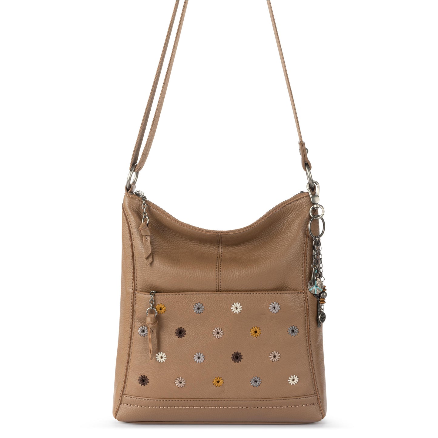 The Sak Lucia Crossbody Leather - |Chestnut Multi Eyelet|