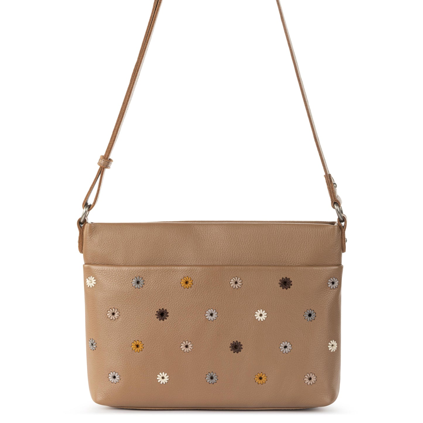 The Sak Melrose Crossbody Leather - |Chestnut Multi Eyelet|