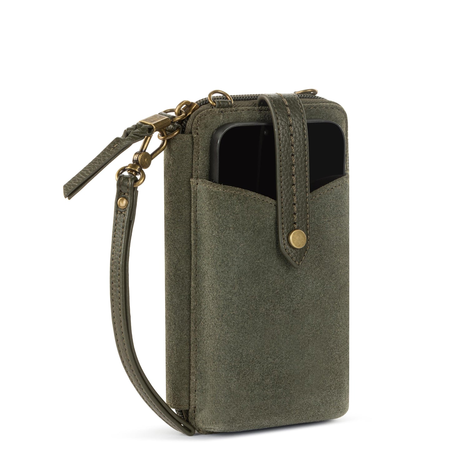 The Sak Silverlake Smartphone Crossbody Leather - |Moss Suede|