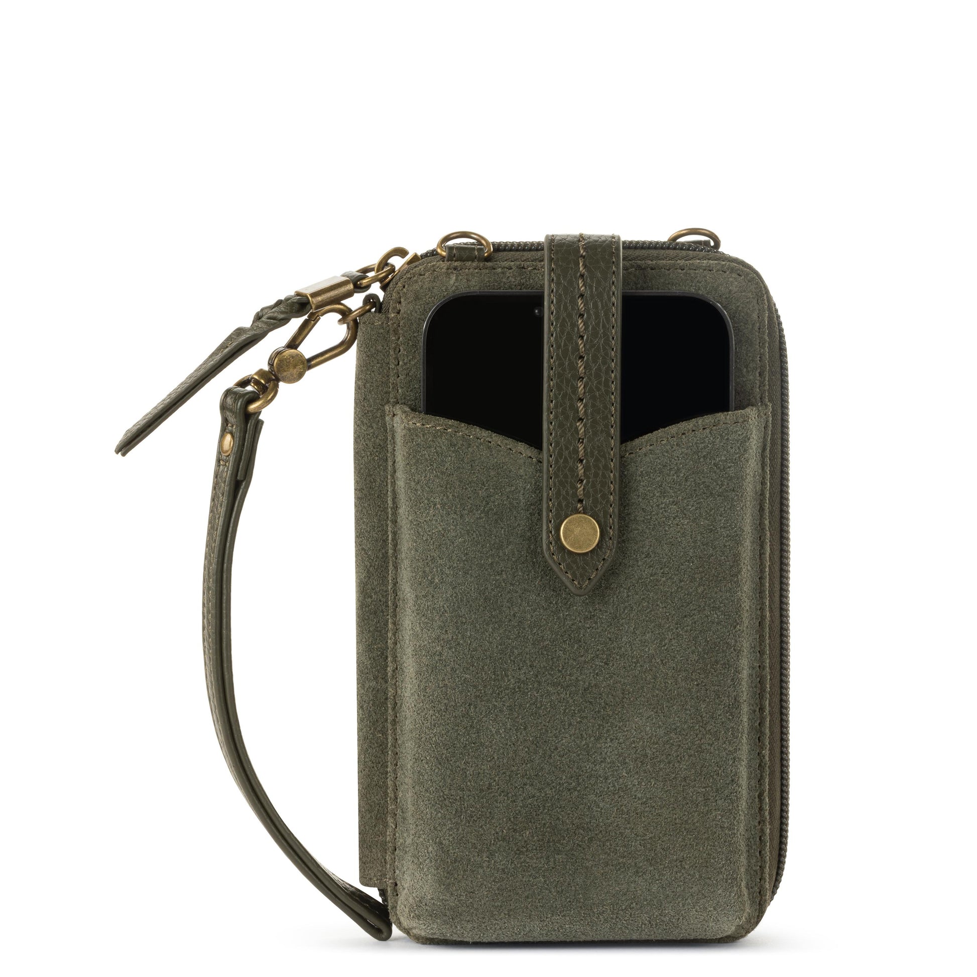 The Sak Silverlake Smartphone Crossbody Leather - |Moss Suede|