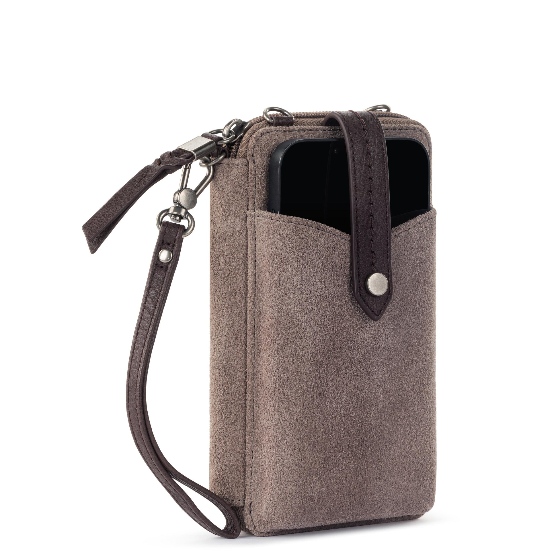 The Sak Silverlake Smartphone Crossbody Leather - |Mushroom Suede|