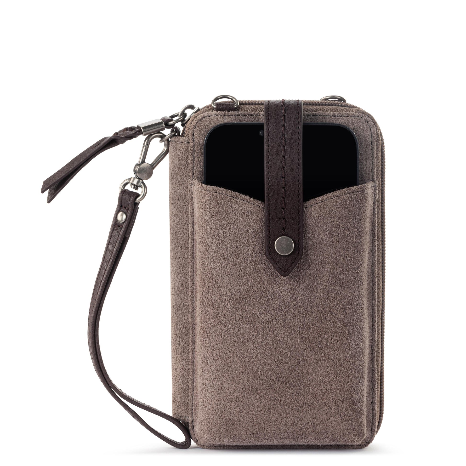 The Sak Silverlake Smartphone Crossbody Leather - |Mushroom Suede|