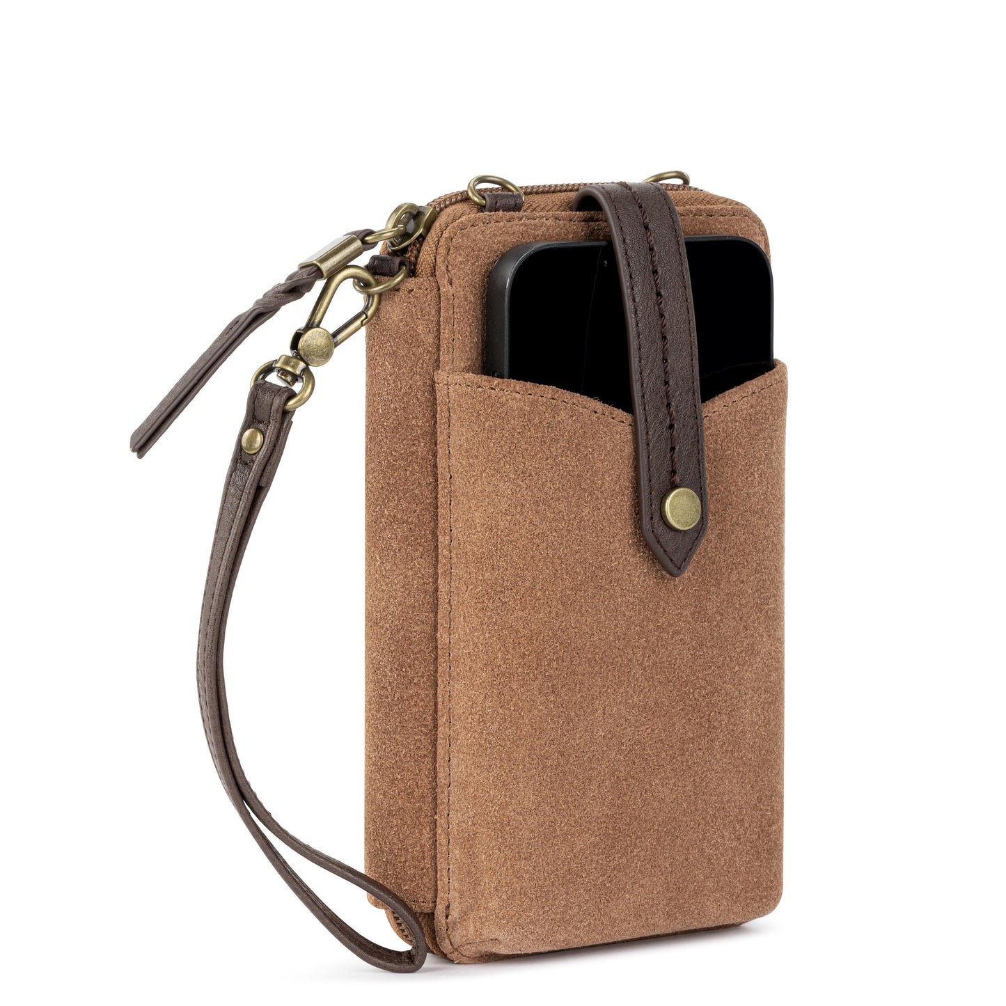 The Sak Silverlake Smartphone Crossbody Leather - |Tobacco Suede|