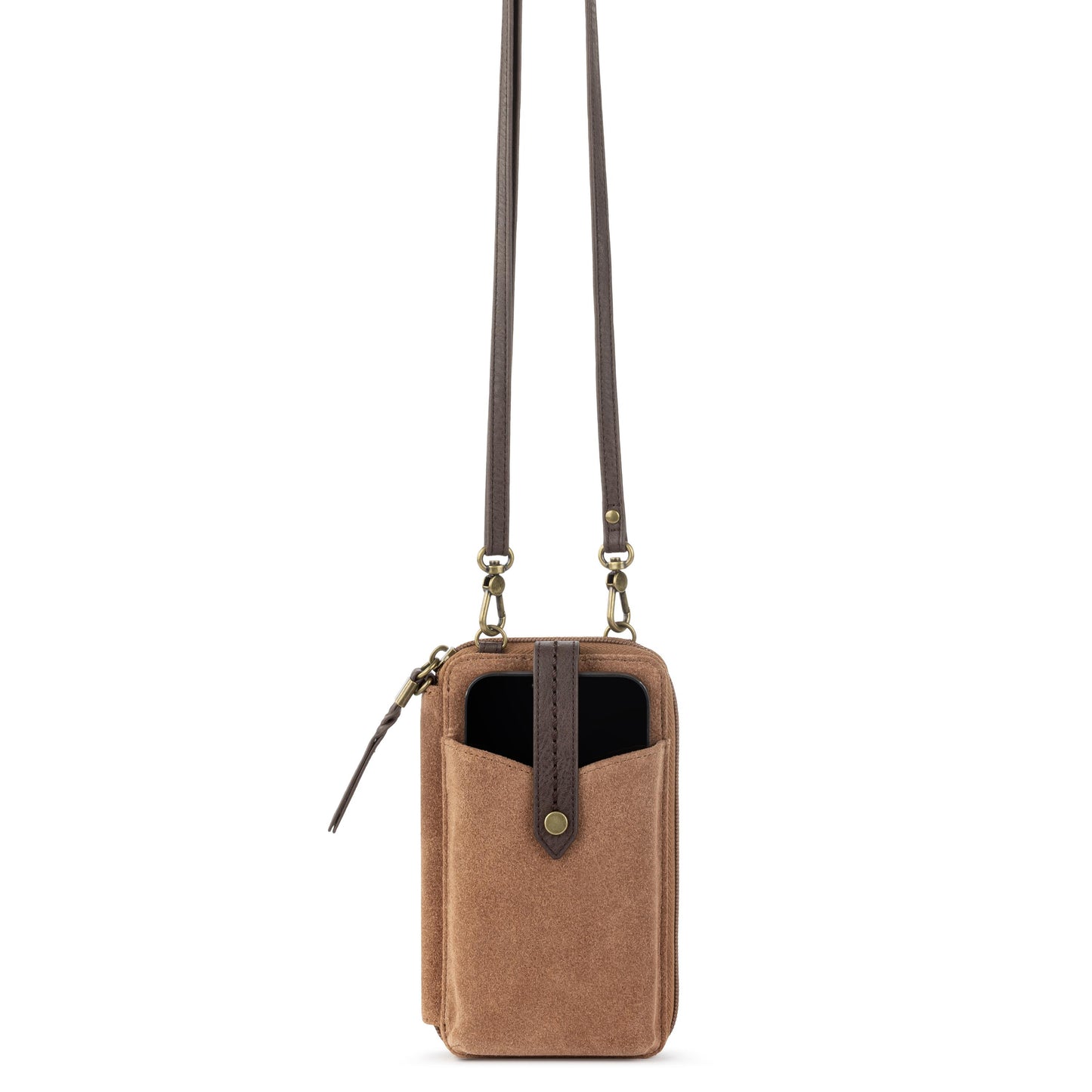 The Sak Silverlake Smartphone Crossbody Leather - |Tobacco Suede|