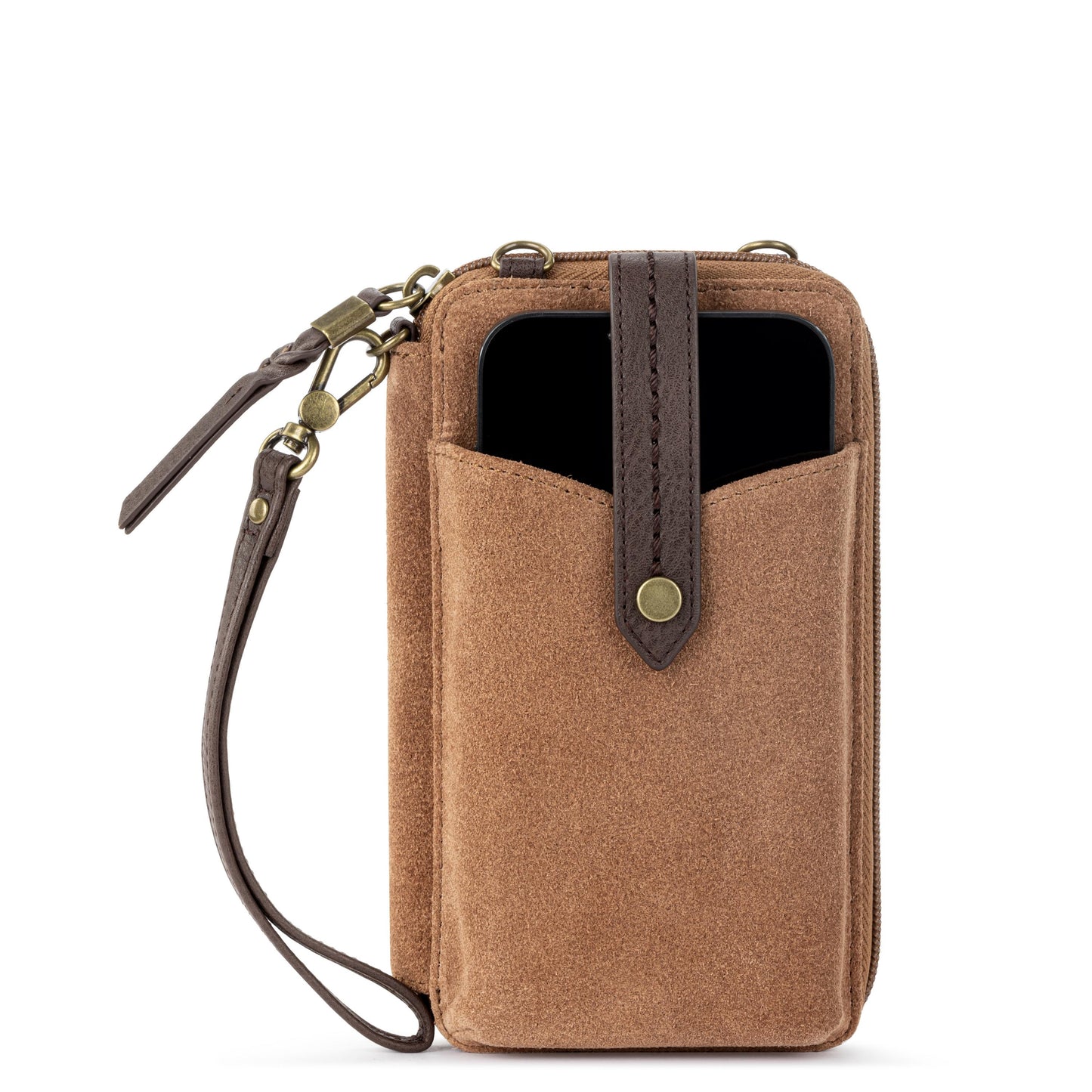 The Sak Silverlake Smartphone Crossbody Leather - |Tobacco Suede|