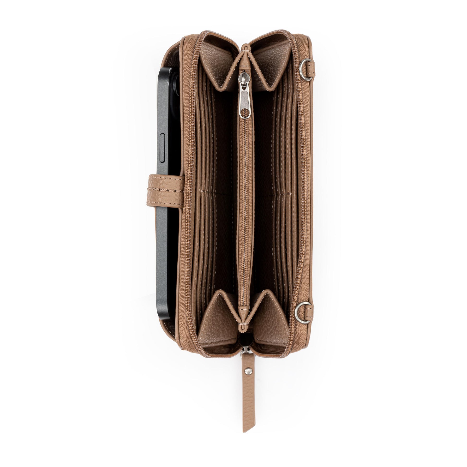 The Sak Iris Large Smartphone Crossbody Leather - |Chestnut Multi Eyelet|