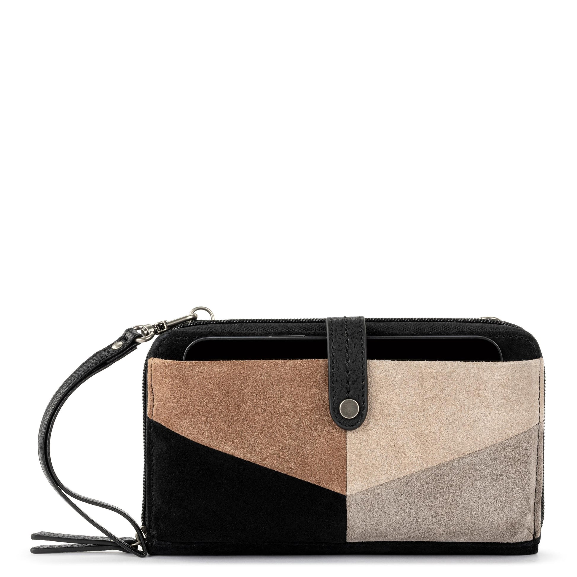 The Sak Iris Large Smartphone Crossbody Leather - |Neutral Suede Block|