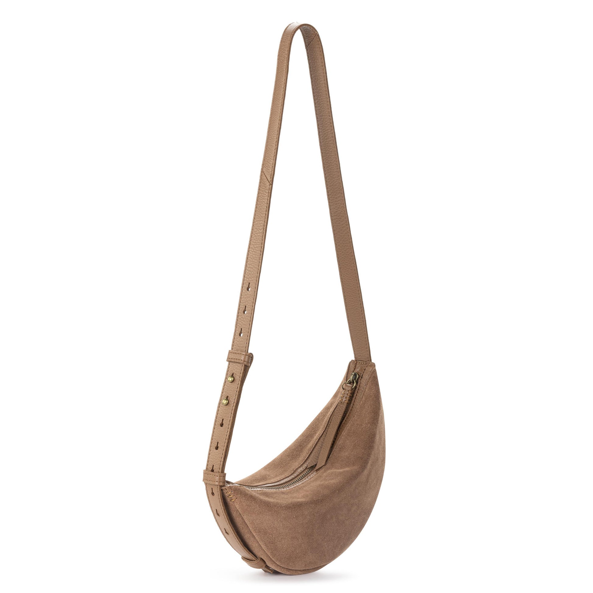 The Sak Tess Sling Bag Leather - |Tobacco Suede|