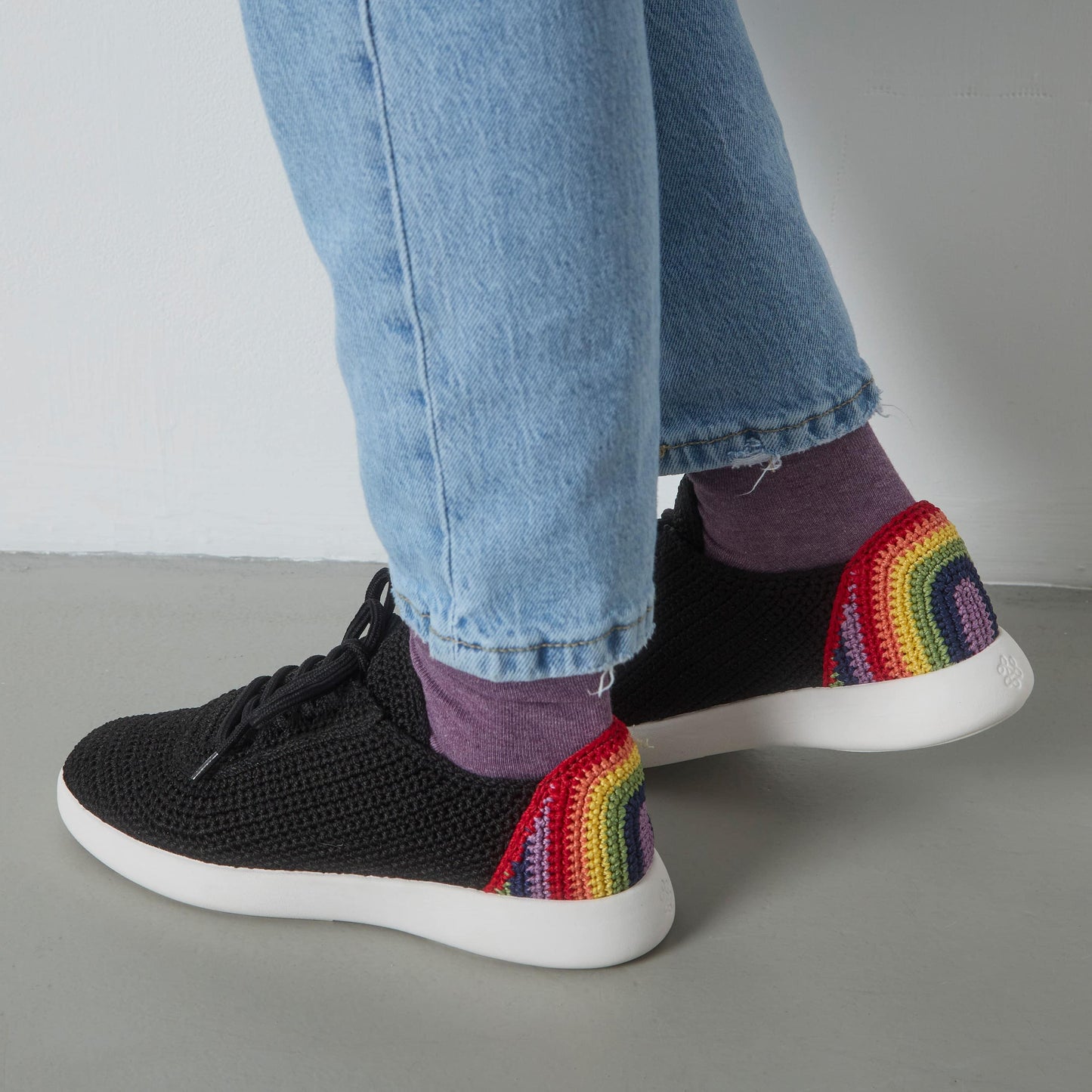 The Sak Asha Sneaker Crochet - |Black Rainbow|