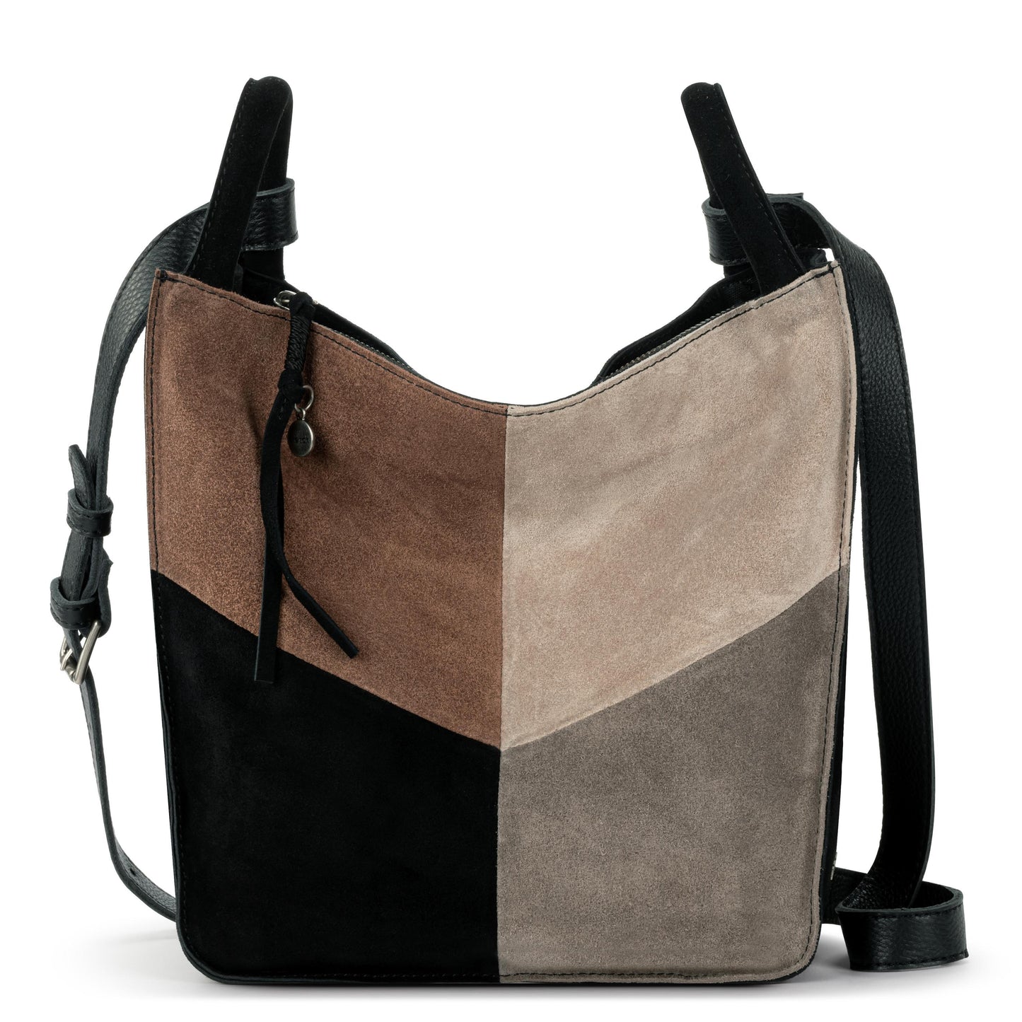 The Sak Los Feliz Slouchy Crossbody Leather - |Neutral Suede Block|
