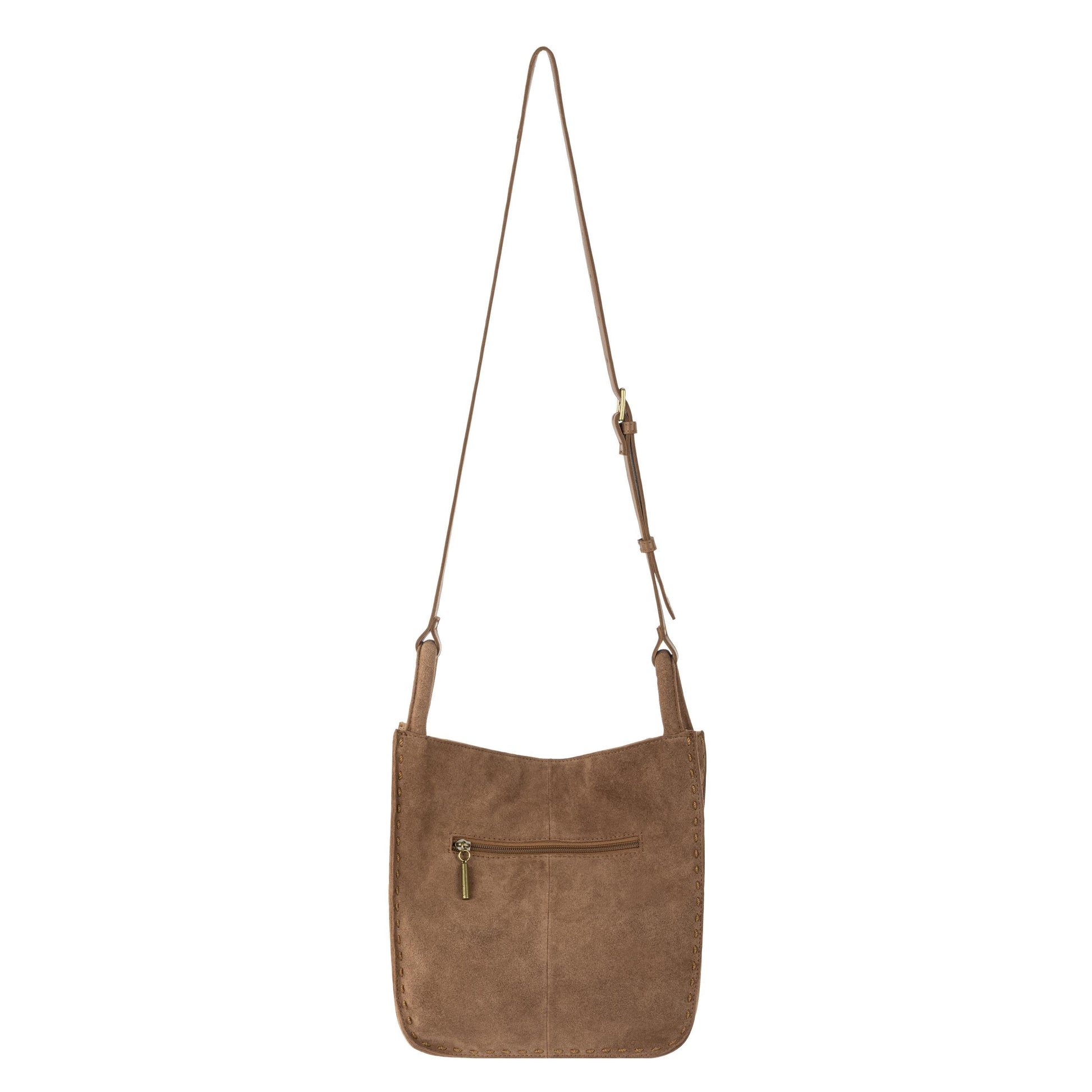 The Sak Los Feliz Slouchy Crossbody Leather - |Tobacco Suede|