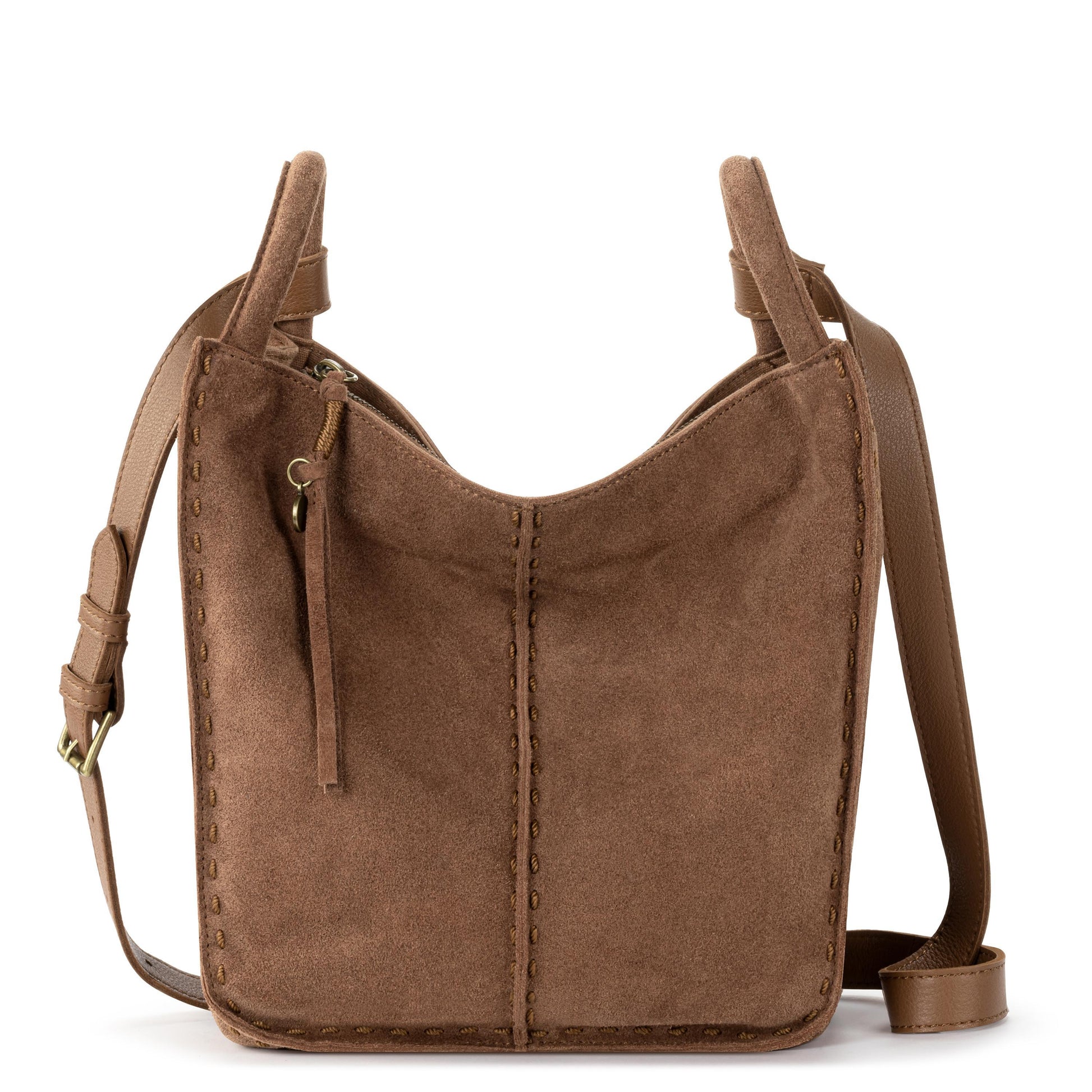 The Sak Los Feliz Slouchy Crossbody Leather - |Tobacco Suede|