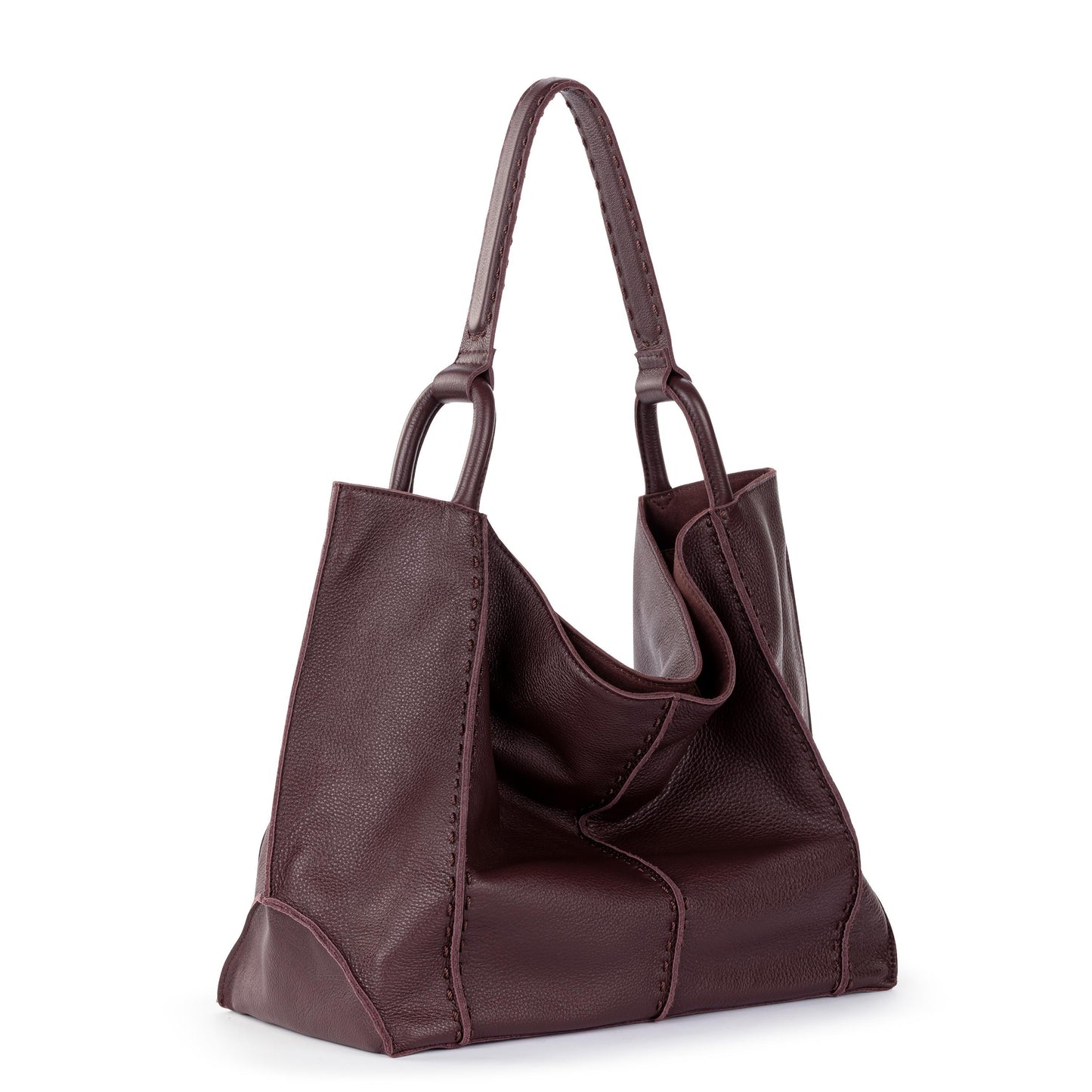 The Sak Los Feliz Slouchy Large Tote Leather - |Mahogany|