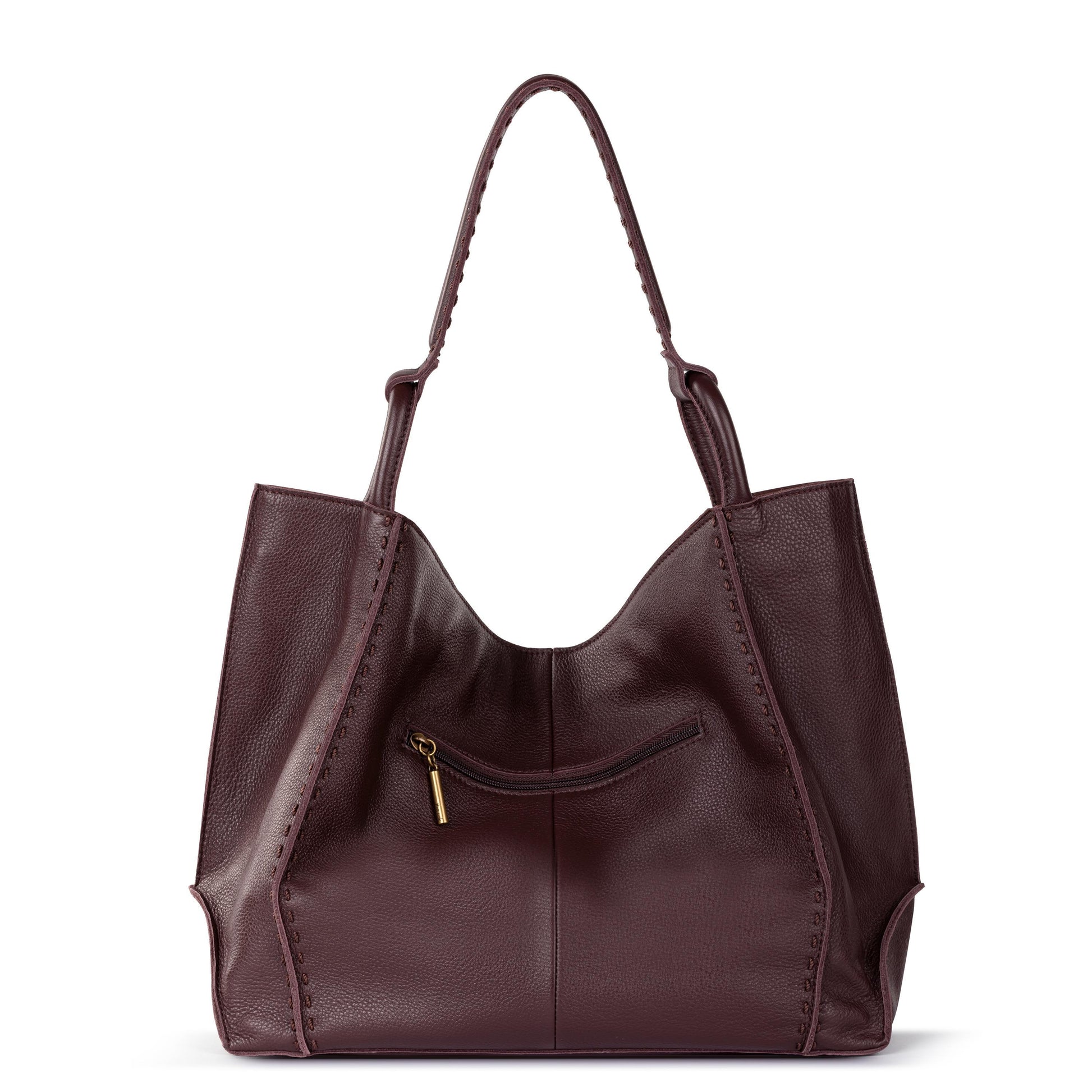 The Sak Los Feliz Slouchy Large Tote Leather - |Mahogany|