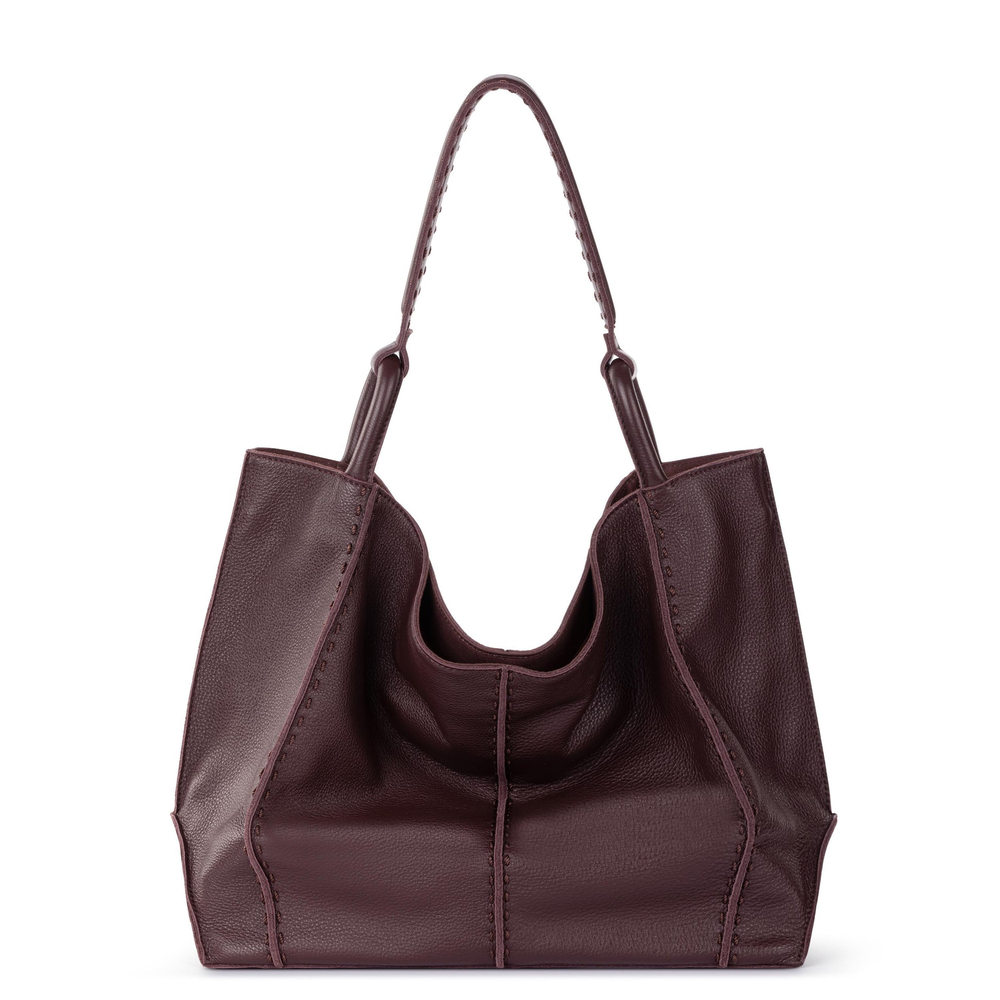 The Sak Los Feliz Slouchy Large Tote Leather - |Mahogany|