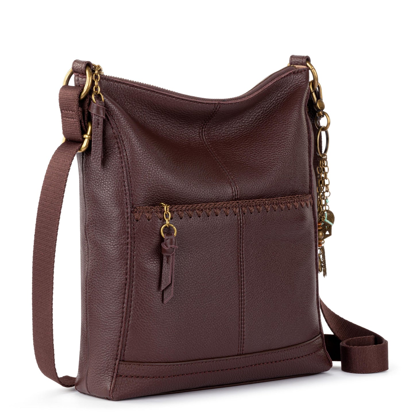 The Sak Lucia Crossbody Leather - |Mahogany Stitch|