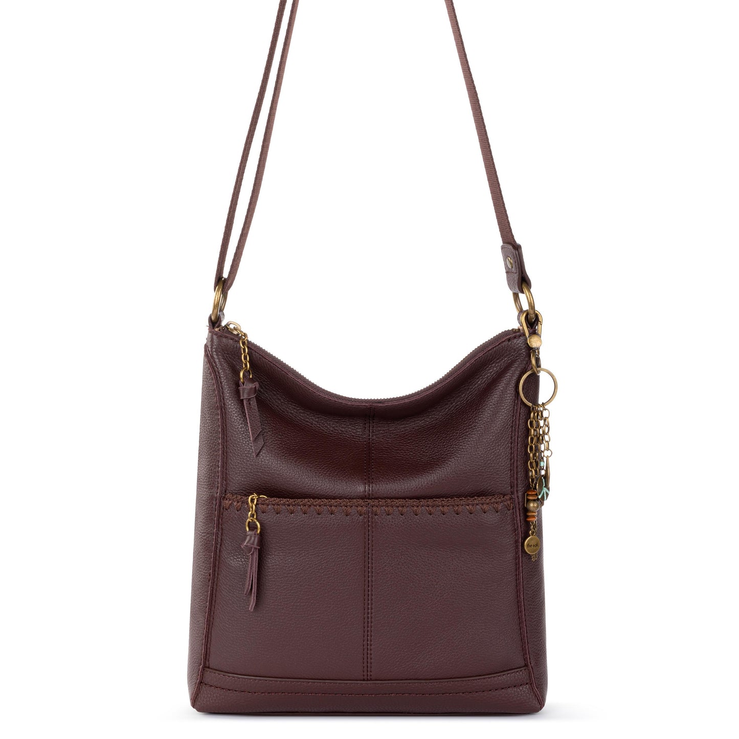 The Sak Lucia Crossbody Leather - |Mahogany Stitch|