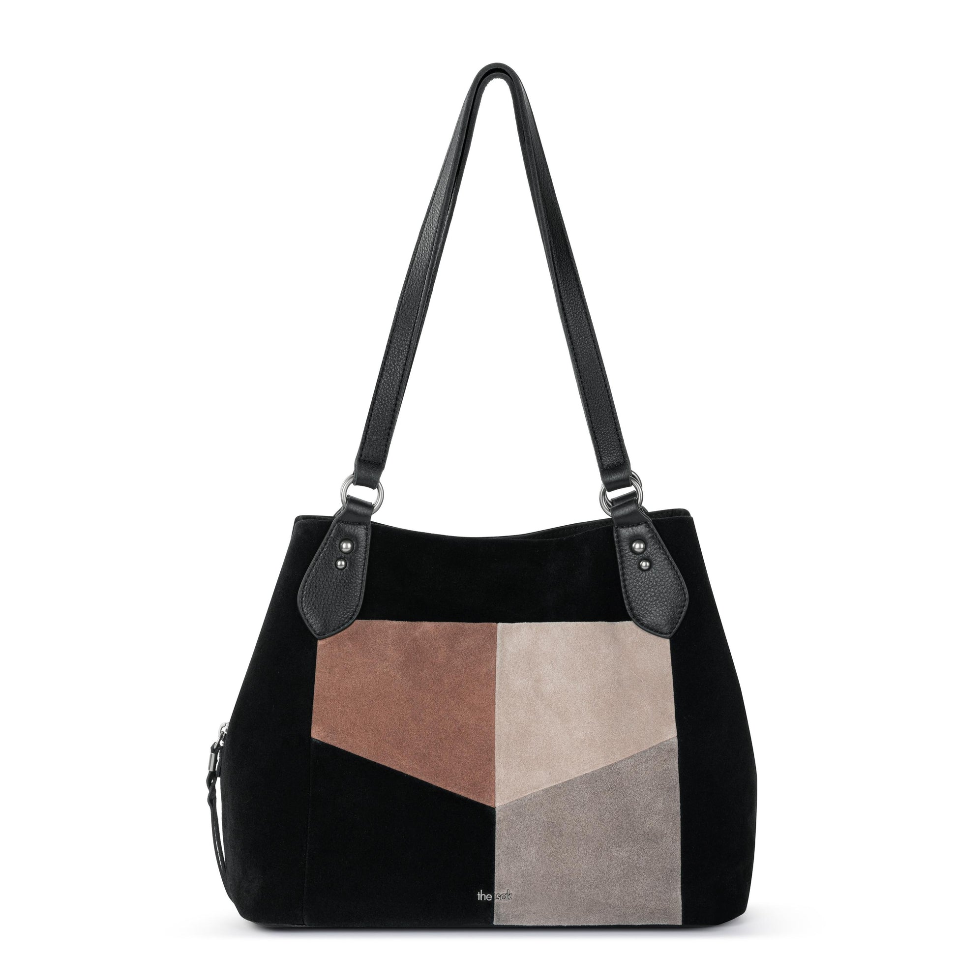 The Sak Melrose Satchel Leather - |Neutral Suede Block|