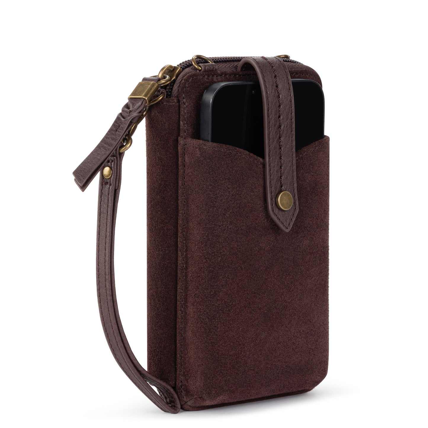 The Sak Silverlake Smartphone Crossbody Leather - |Mahogany Suede|
