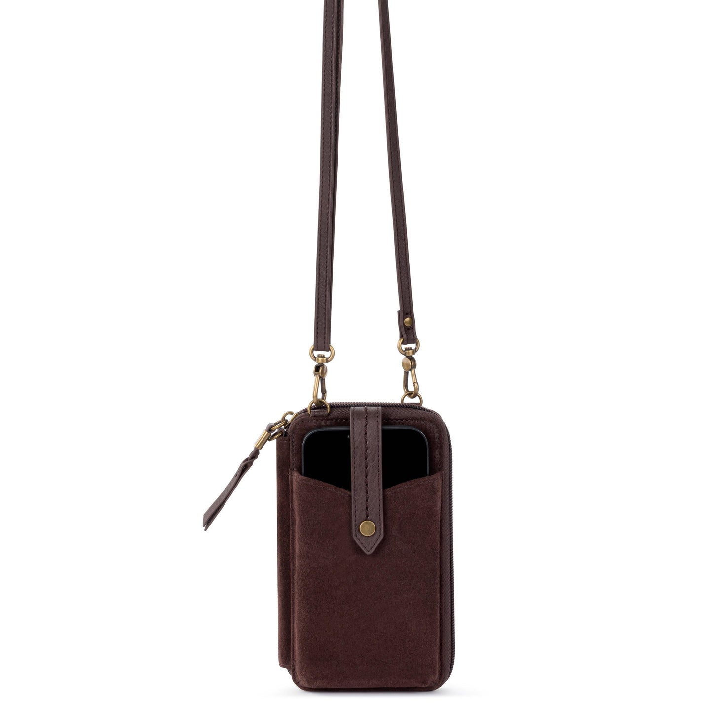 The Sak Silverlake Smartphone Crossbody Leather - |Mahogany Suede|