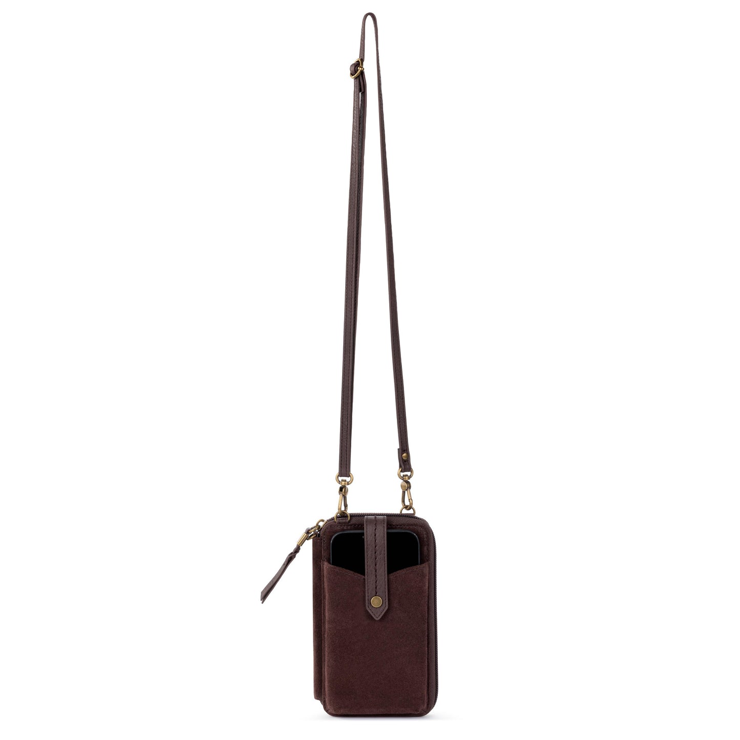 The Sak Silverlake Smartphone Crossbody Leather - |Mahogany Suede|
