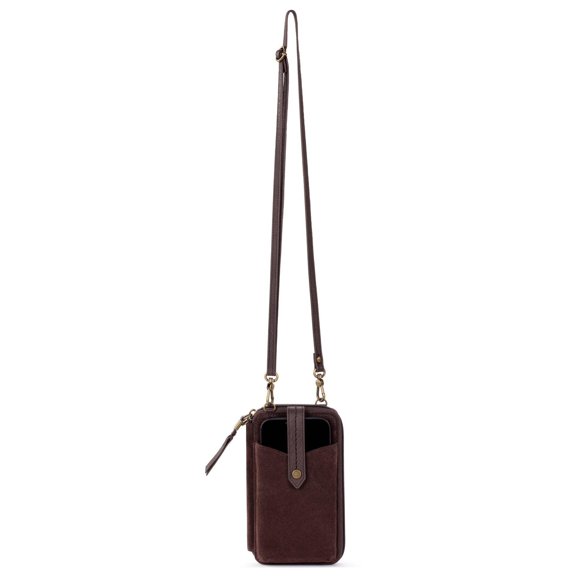 The Sak Silverlake Smartphone Crossbody Leather - |Mahogany Suede|