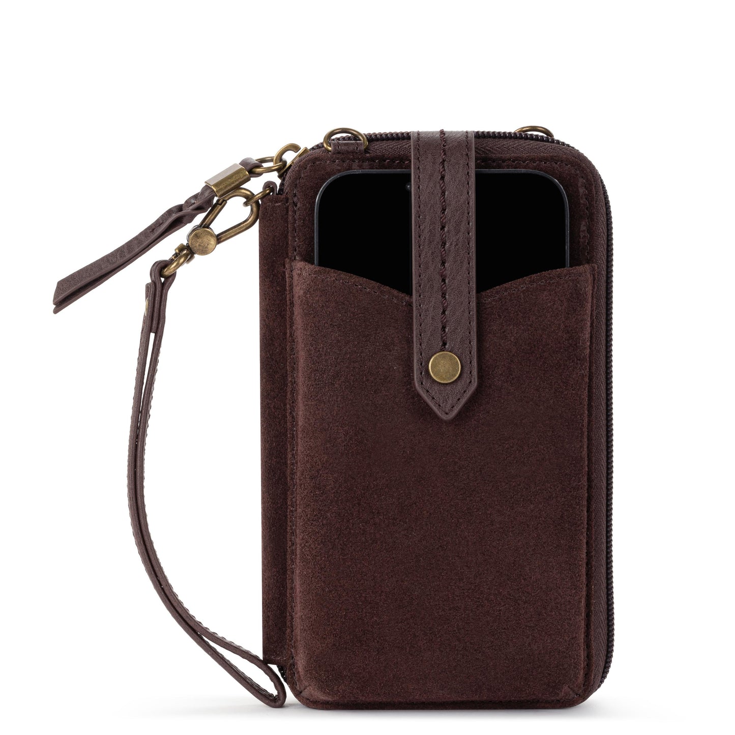 The Sak Silverlake Smartphone Crossbody Leather - |Mahogany Suede|