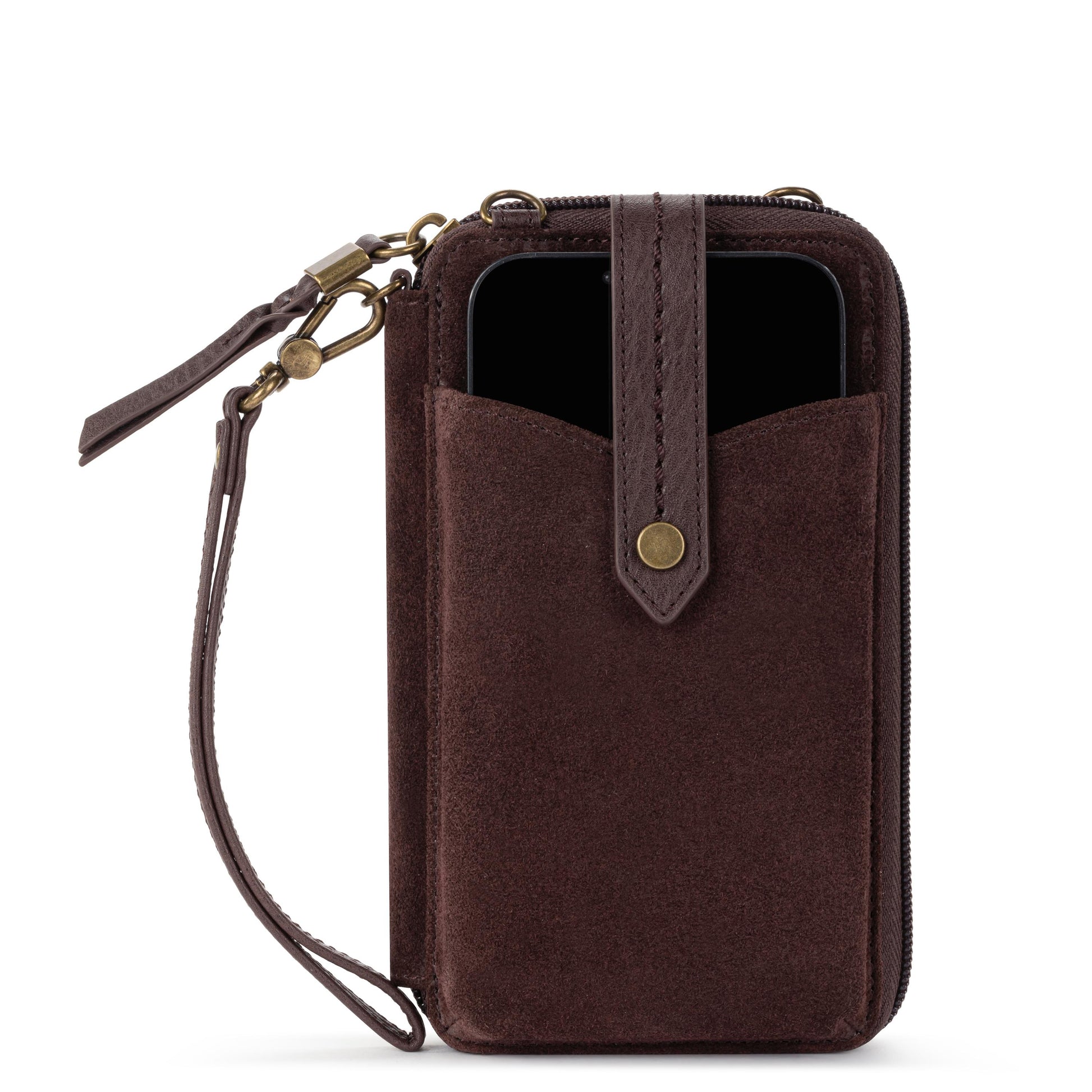 The Sak Silverlake Smartphone Crossbody Leather - |Mahogany Suede|