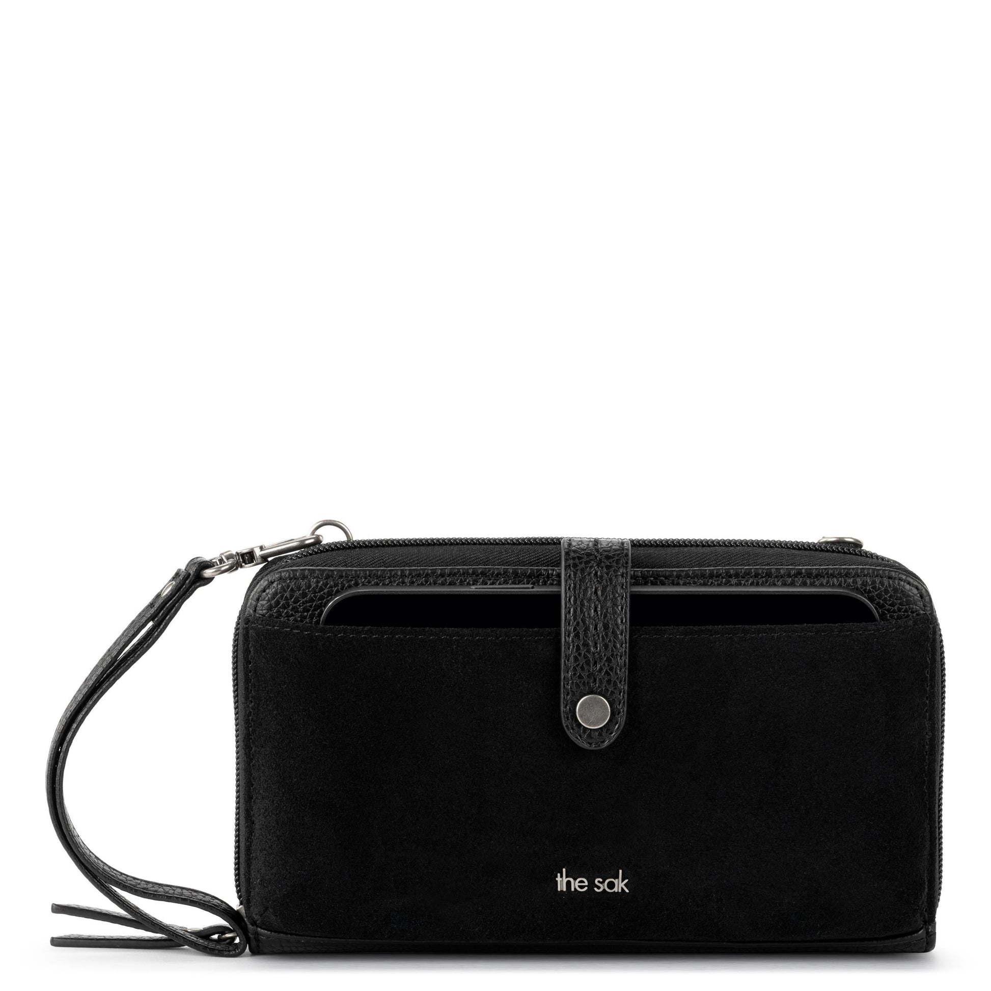 The Sak Iris Large Smartphone Crossbody Leather - |Black Suede|
