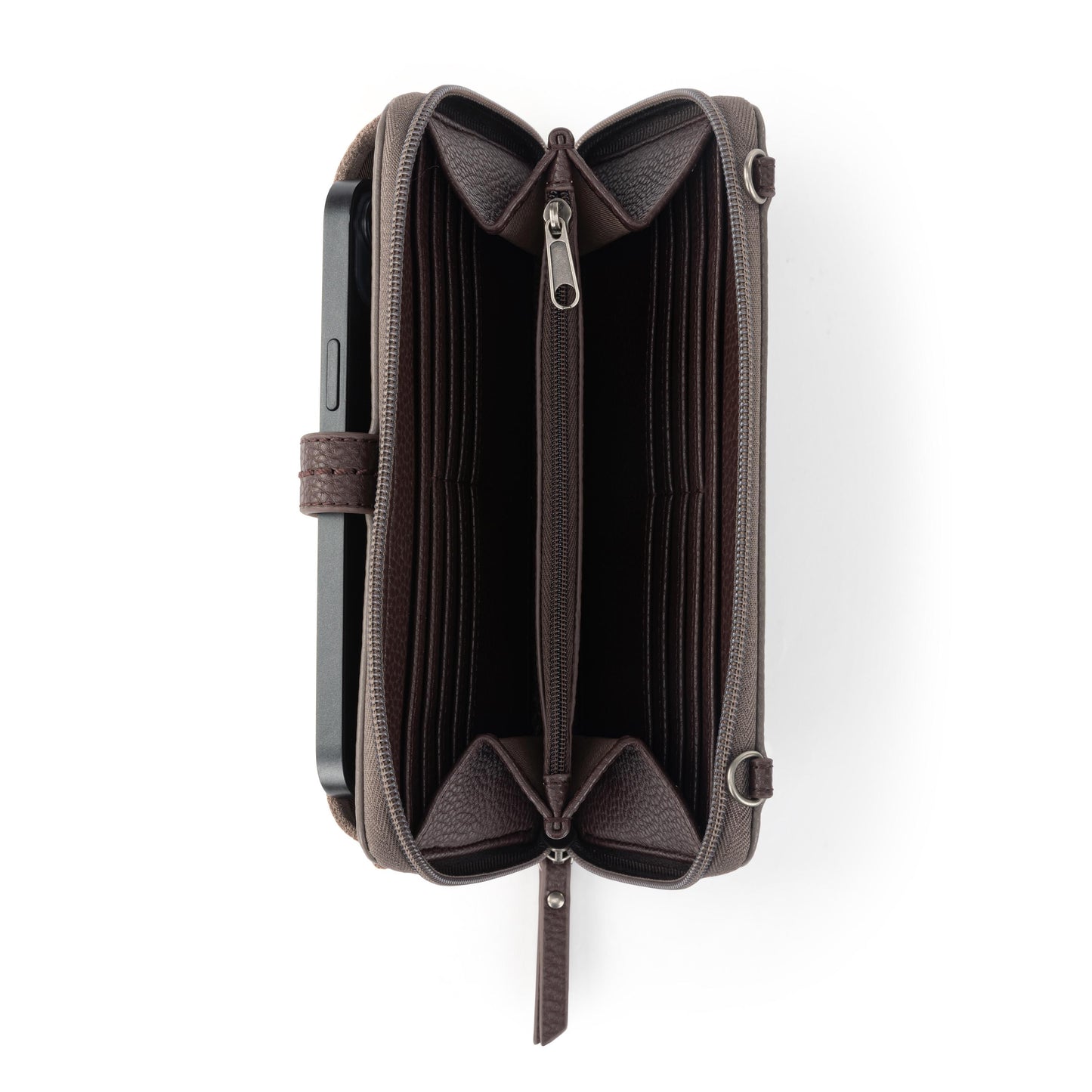 The Sak Iris Large Smartphone Crossbody Leather - |Mushroom Suede 2|