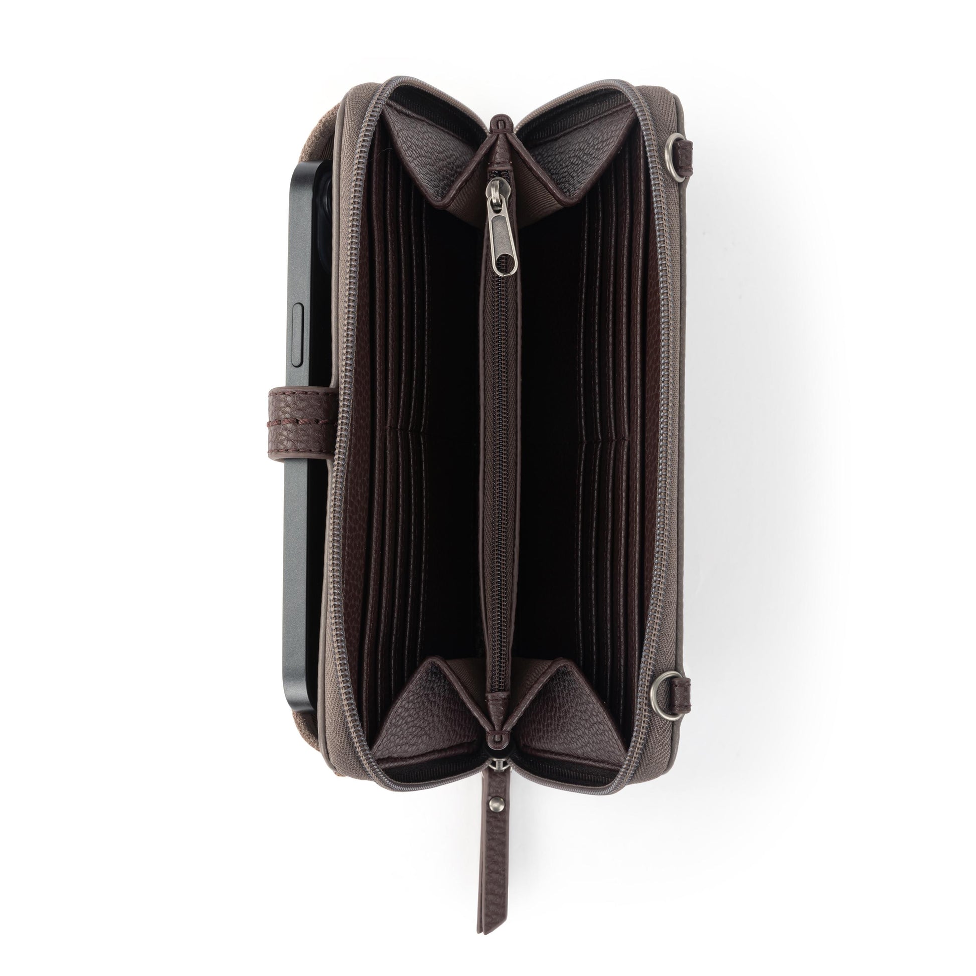 The Sak Iris Large Smartphone Crossbody Leather - |Mushroom Suede 2|