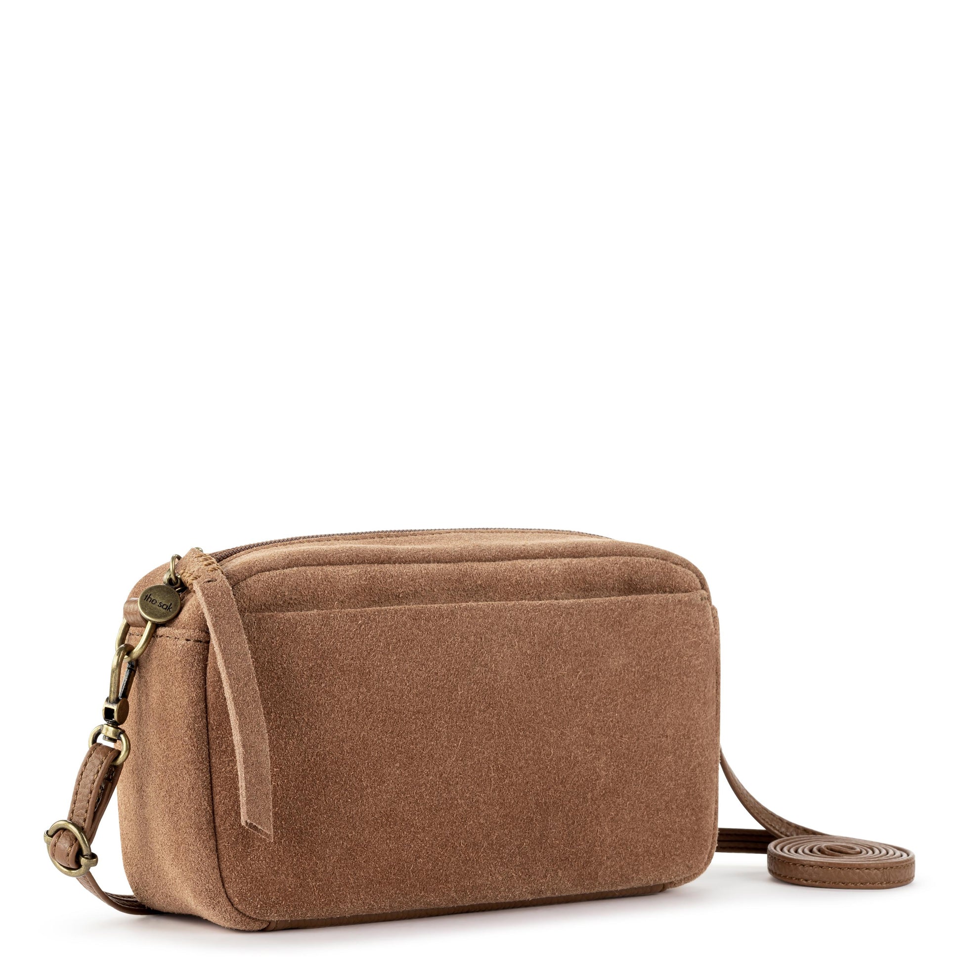 The Sak Cora Smartphone Crossbody Leather - |Tobacco Suede|