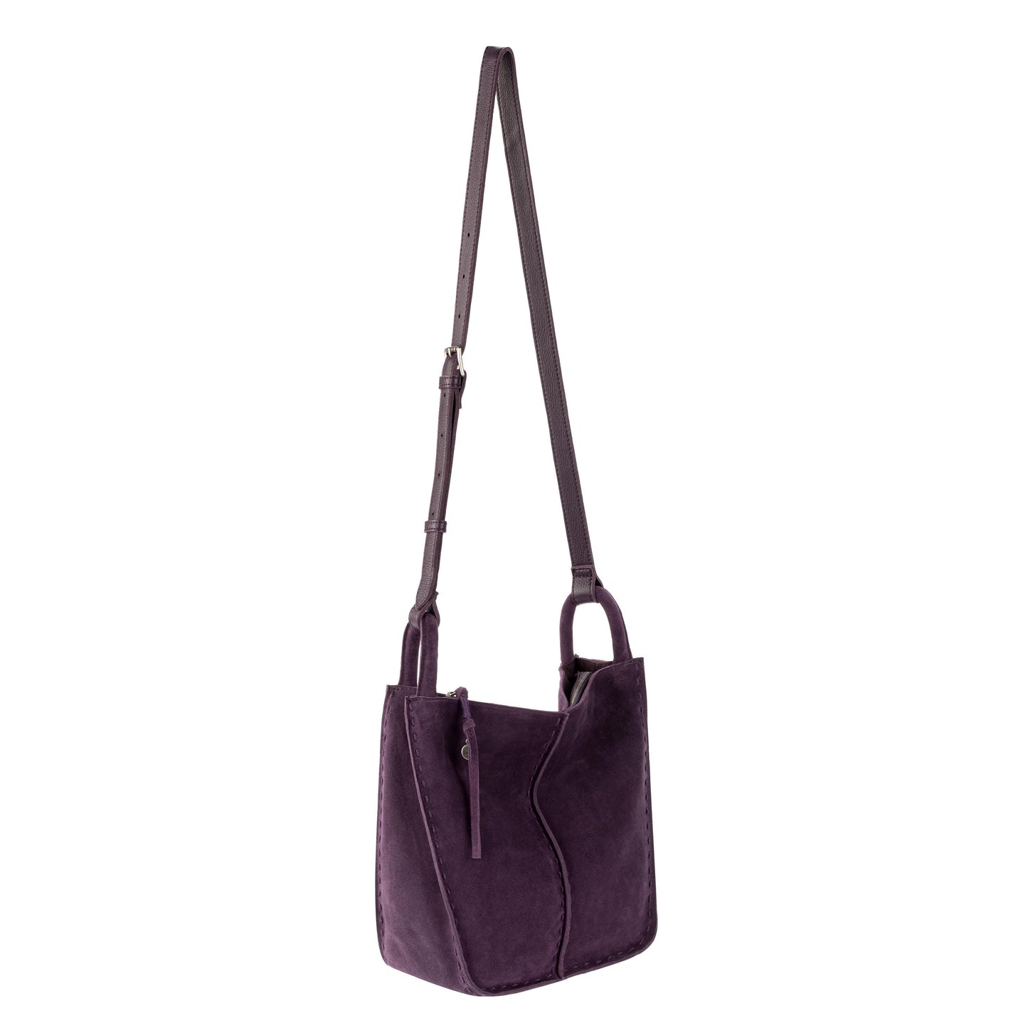 The Sak Los Feliz Slouchy Crossbody Leather - |Aubergine Suede|