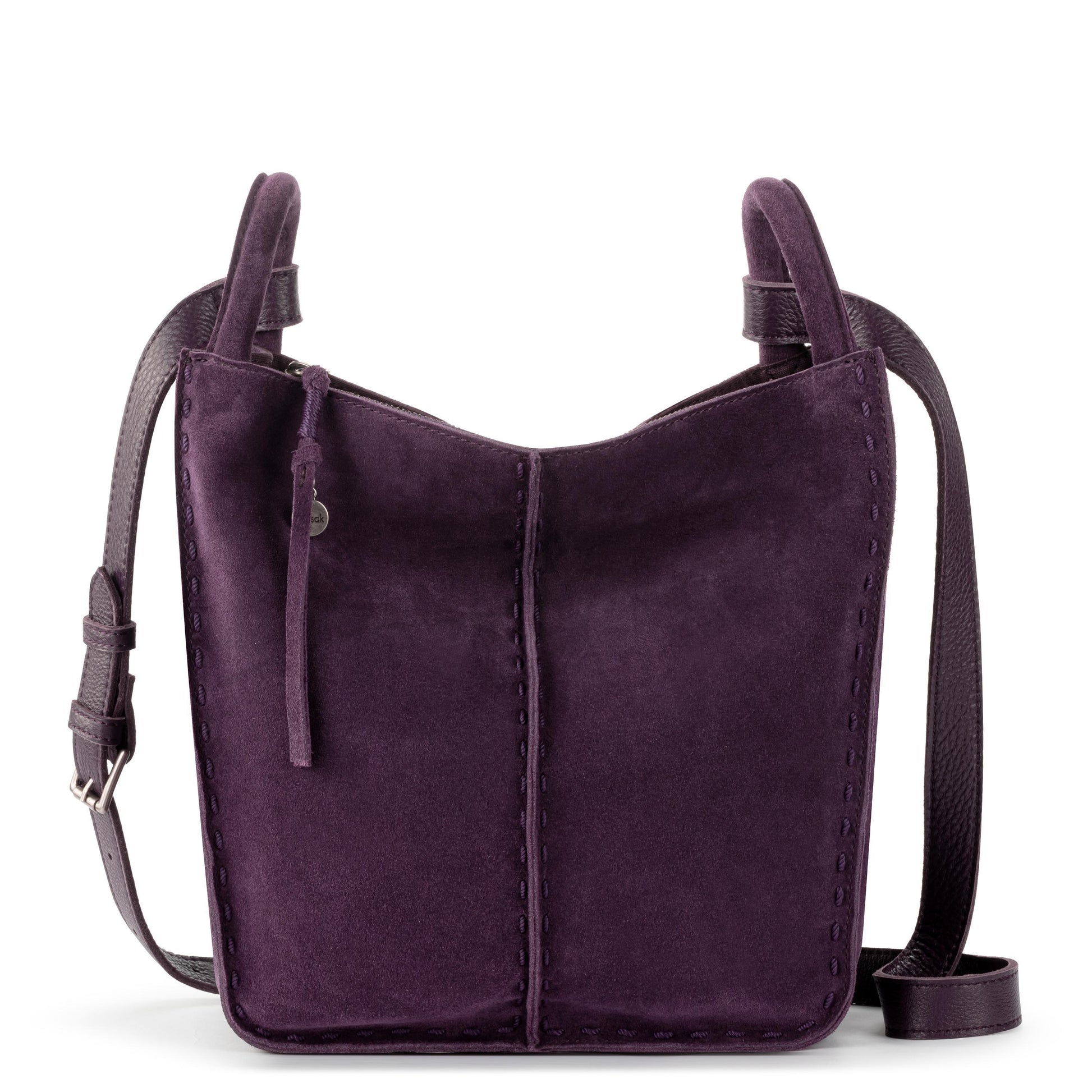 The Sak Los Feliz Slouchy Crossbody Leather - |Aubergine Suede|