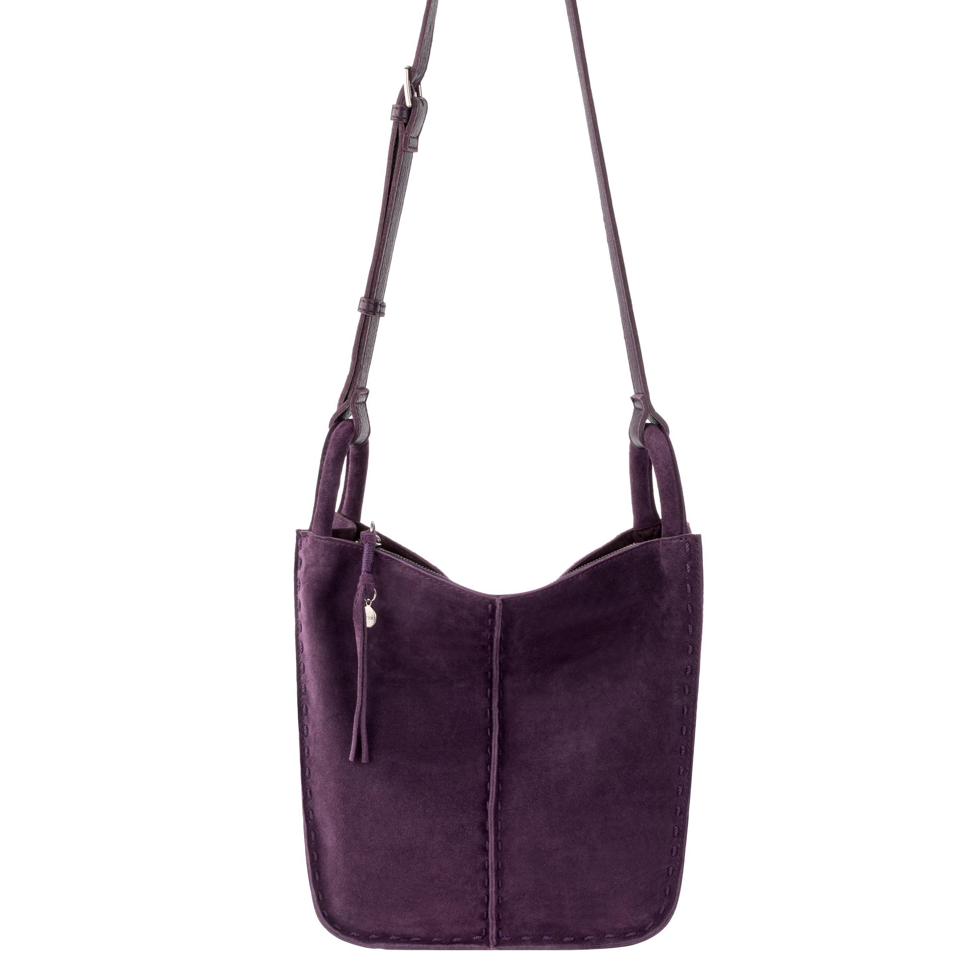 The Sak Los Feliz Slouchy Crossbody Leather - |Aubergine Suede|