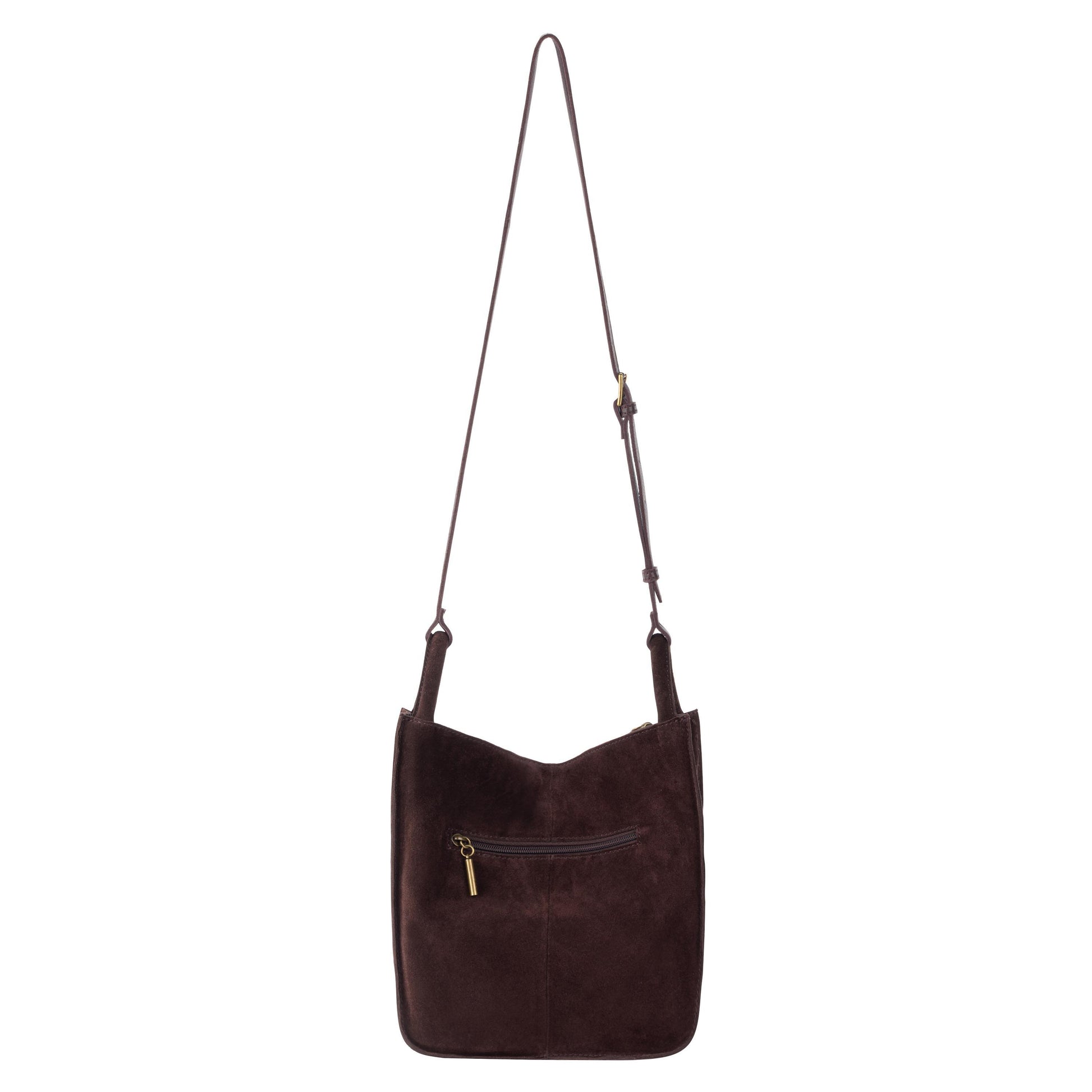 The Sak Los Feliz Slouchy Crossbody Leather - |Mahogany Suede|