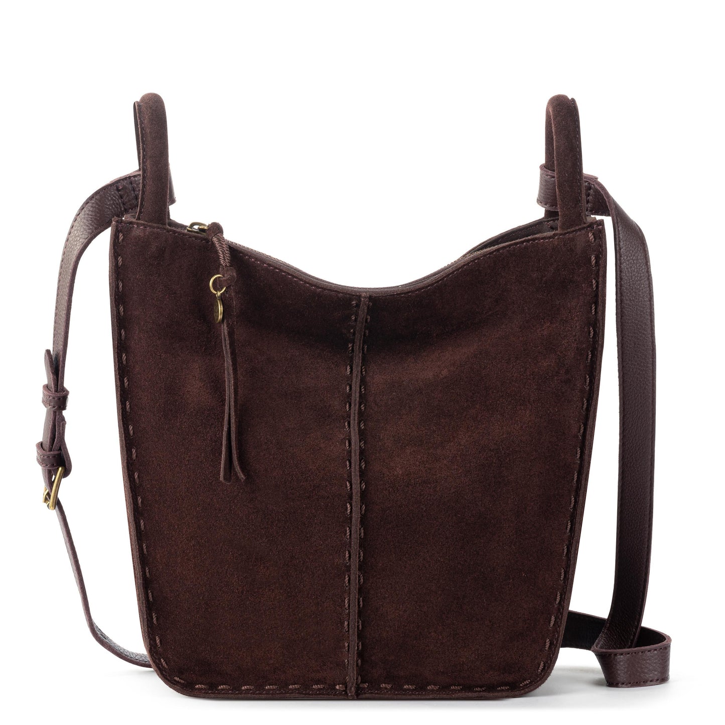 The Sak Los Feliz Slouchy Crossbody Leather - |Mahogany Suede|