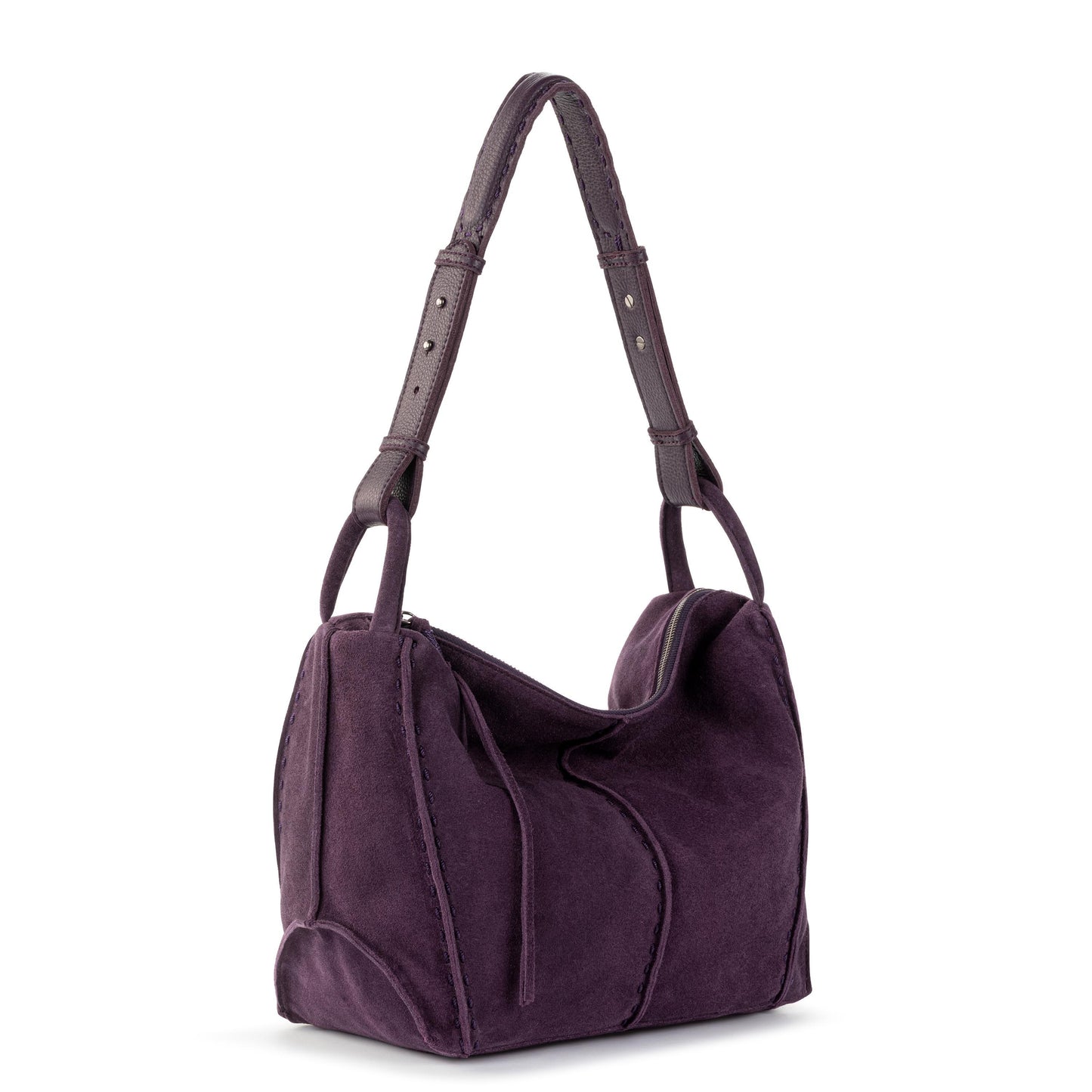 The Sak Los Feliz Slouchy Hobo Leather - |Aubergine Suede|