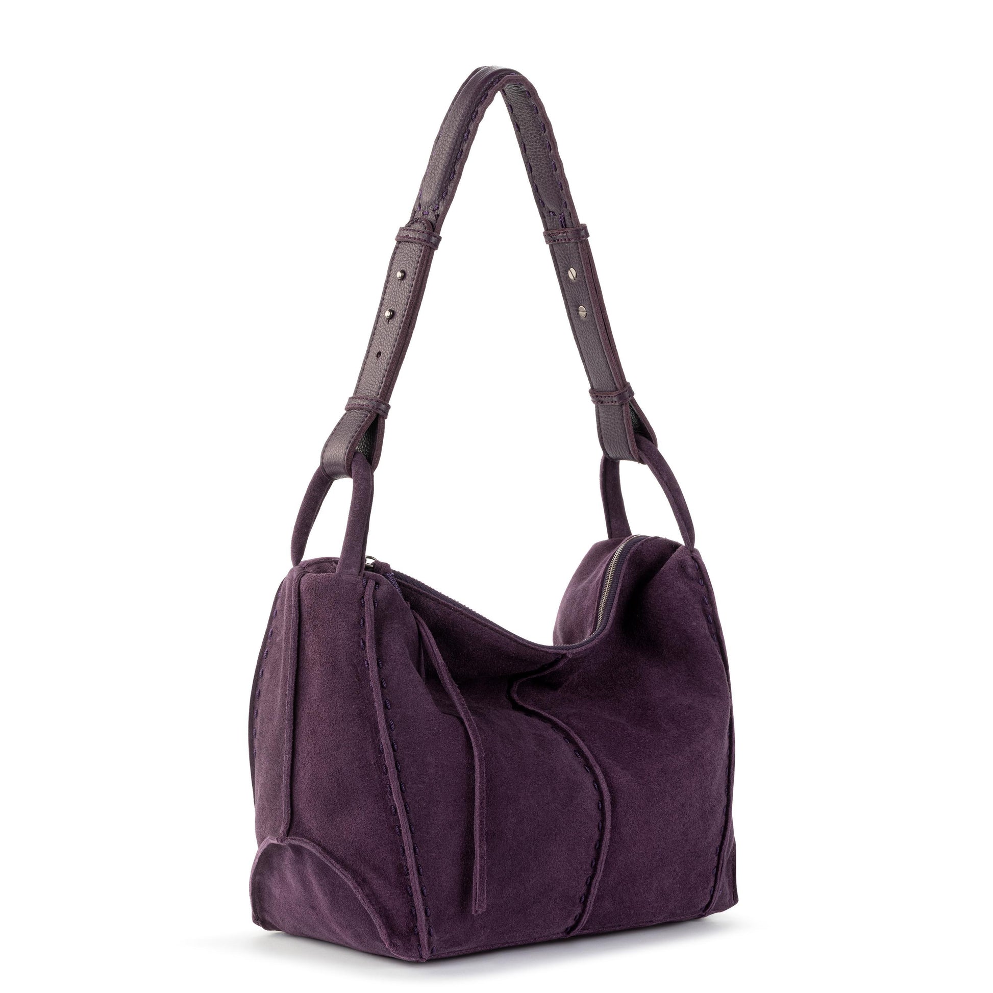 The Sak Los Feliz Slouchy Hobo Leather - |Aubergine Suede|