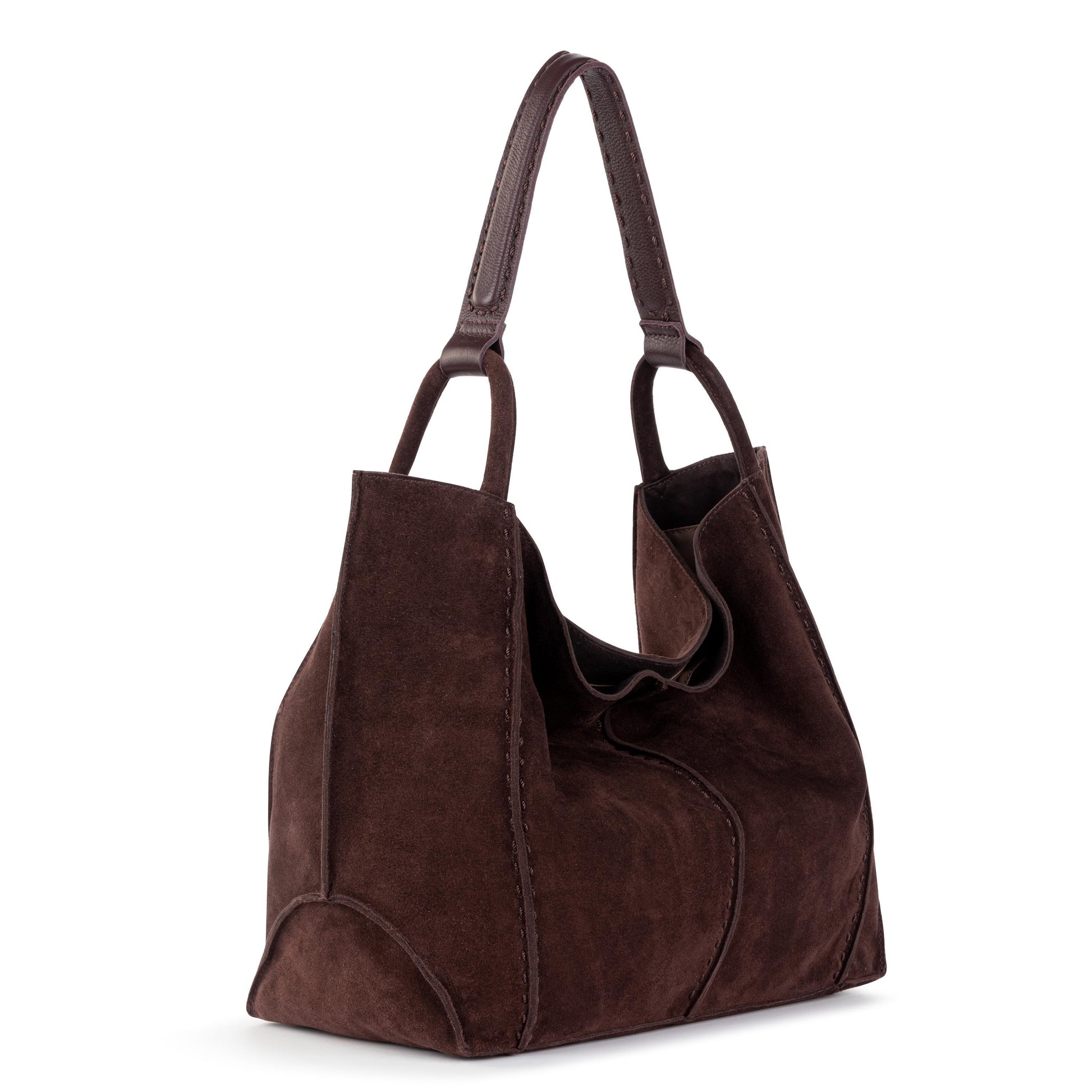 The Sak Los Feliz Slouchy Large Tote Leather - |Mahogany Suede|
