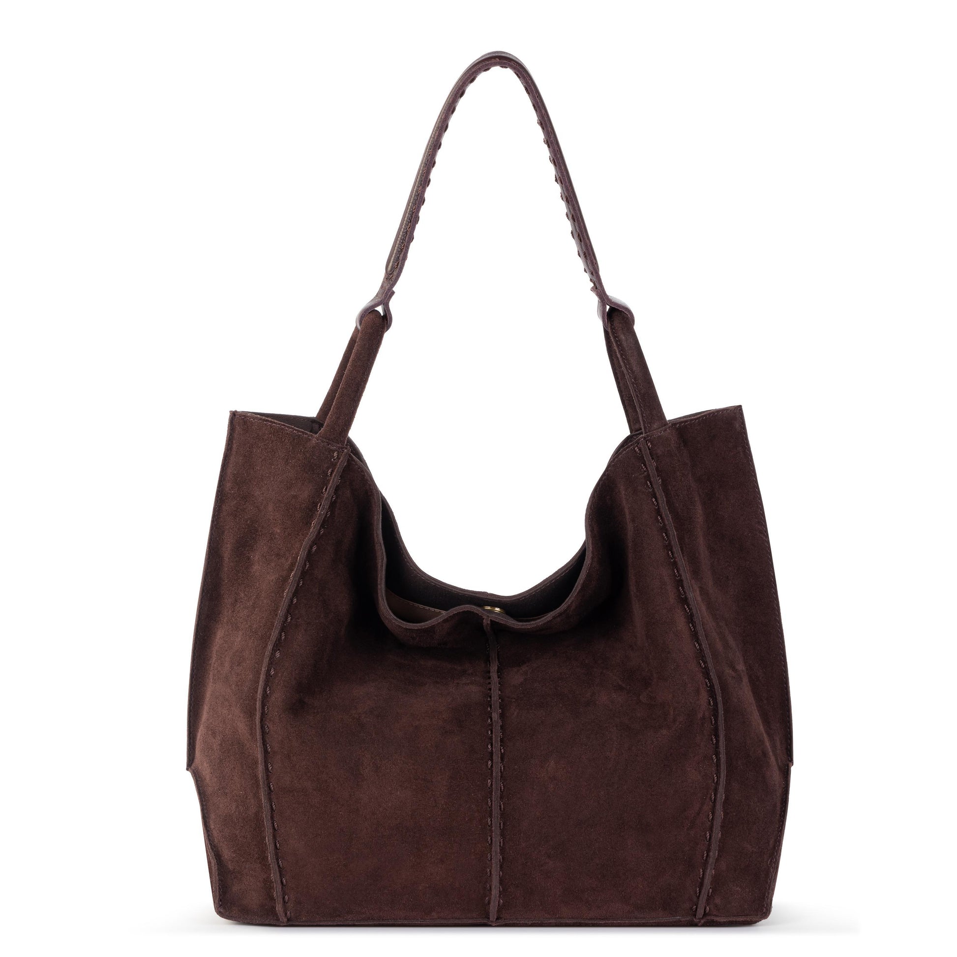 The Sak Los Feliz Slouchy Large Tote Leather - |Mahogany Suede|