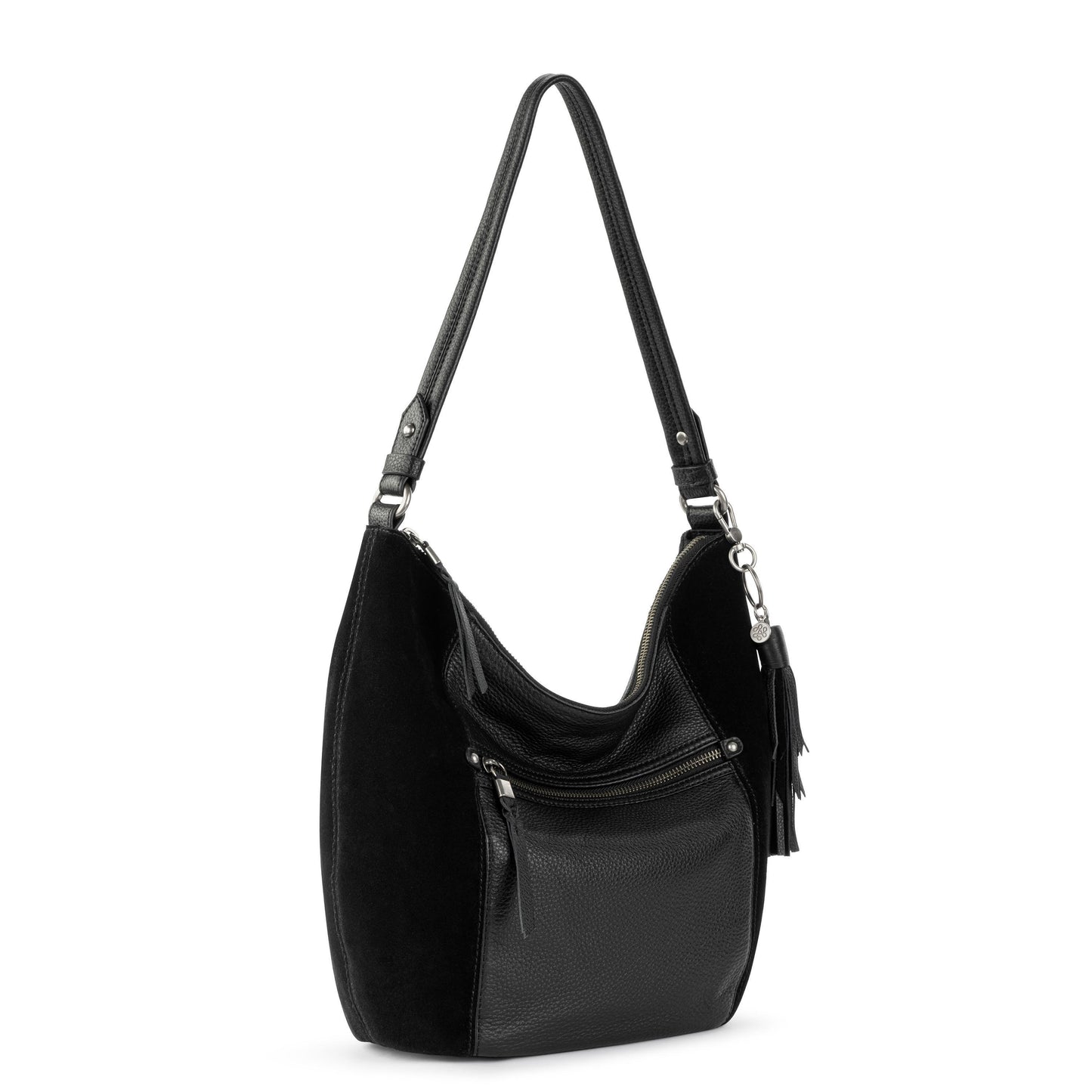 The Sak Sequoia Hobo Leather - |Black Suede Block|